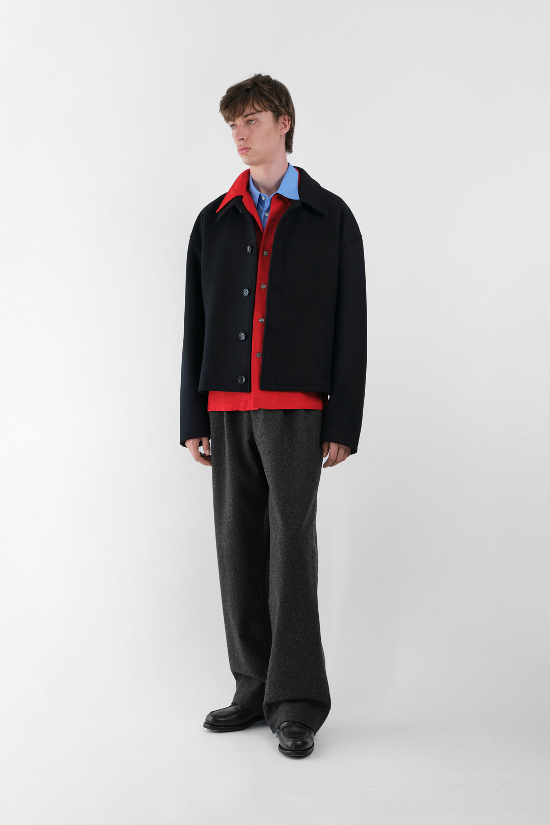 NTRUL CLASSIC MELTON TROUSERS GRAY