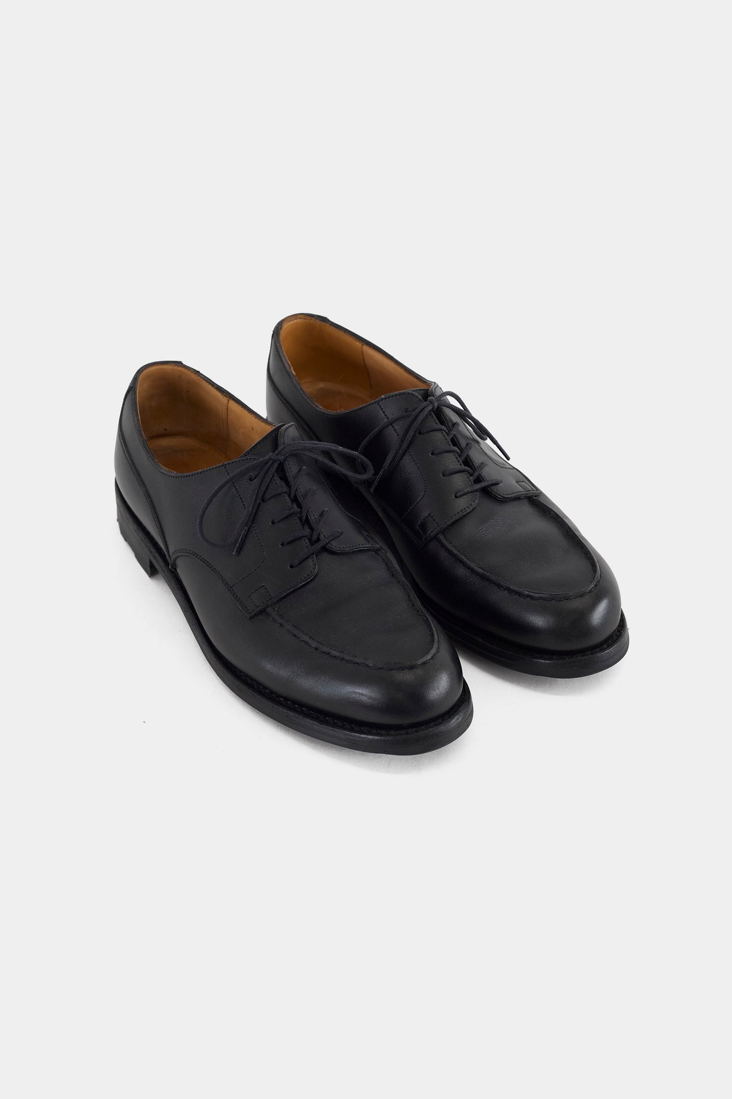 J.M. WESTON BLACK LEATHER SHOES MADE IN FRANCE