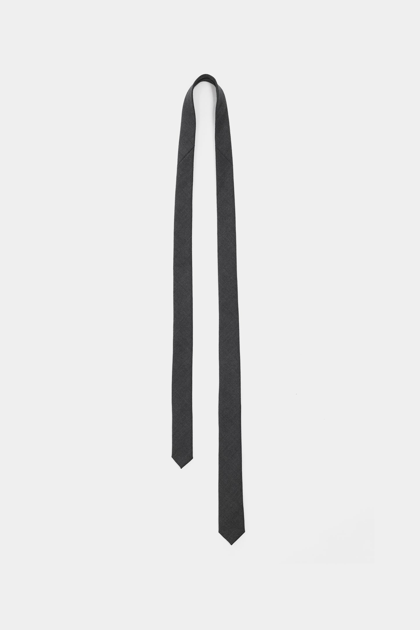 NTRUL NARROW WOOL TIE GRAY