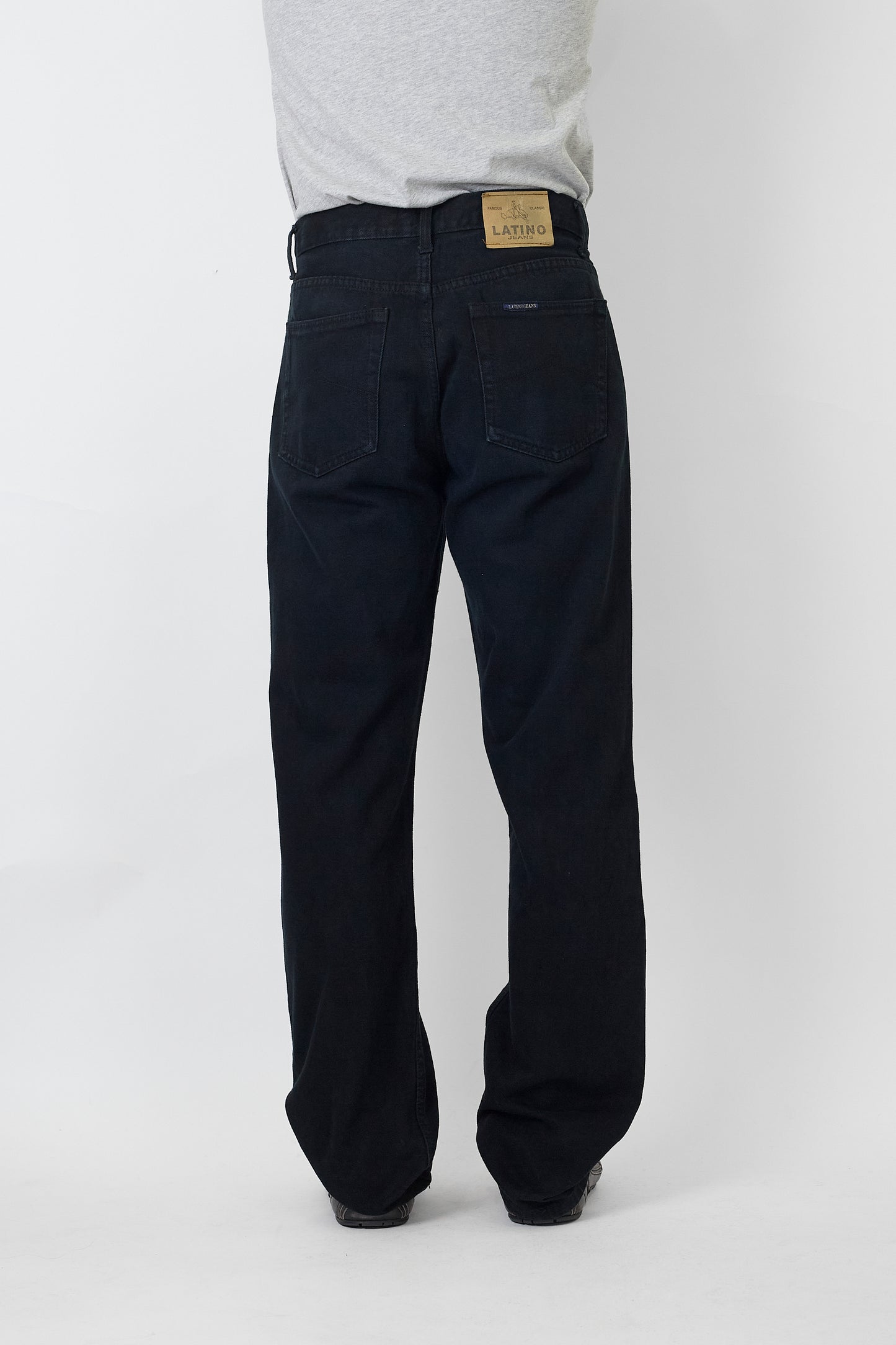 LATINO JEANS BLACK DENIM WIDE PANTS