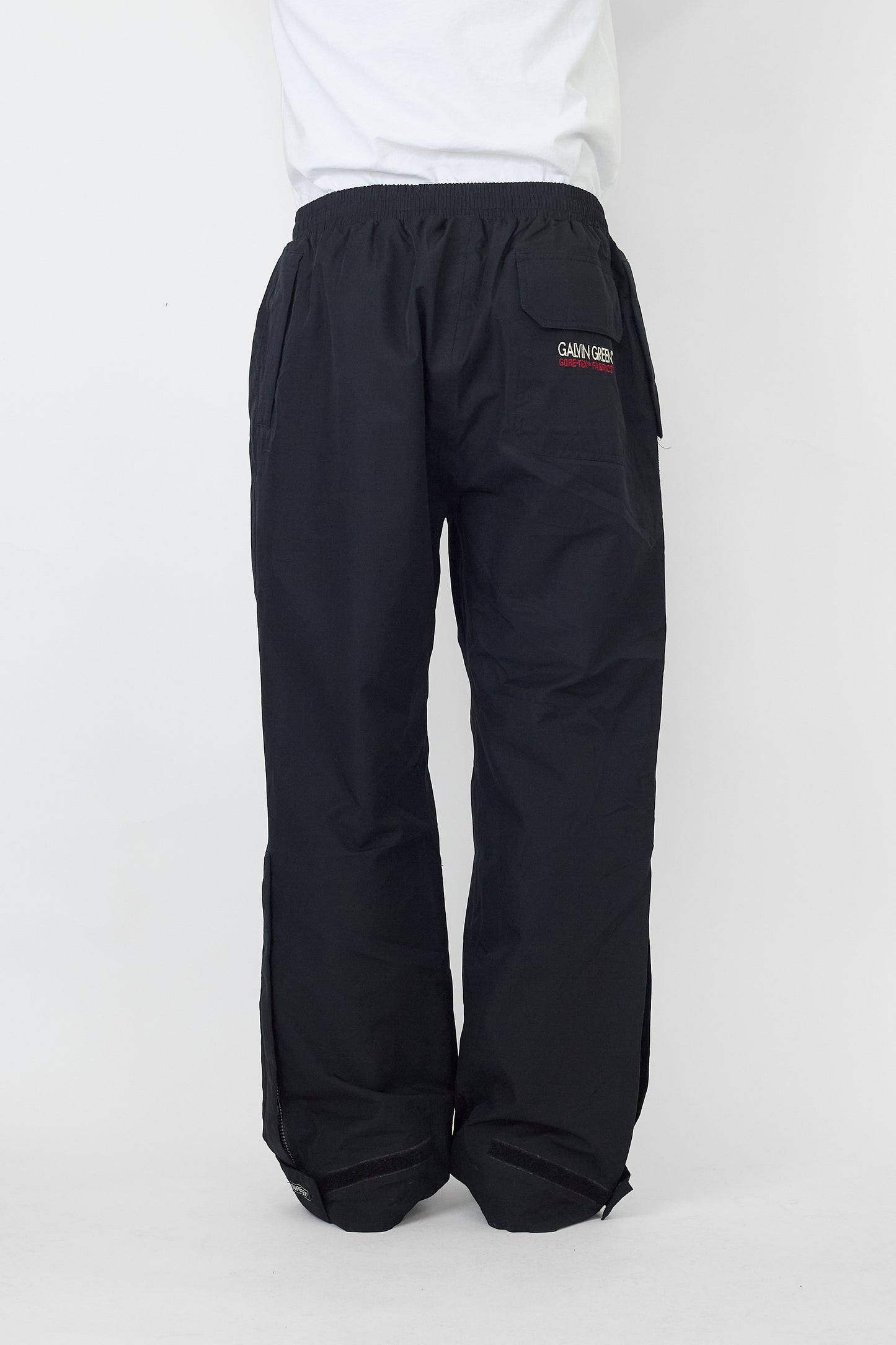 GARMENT GREEN BLACK GORE-TEX WIDE PANTS