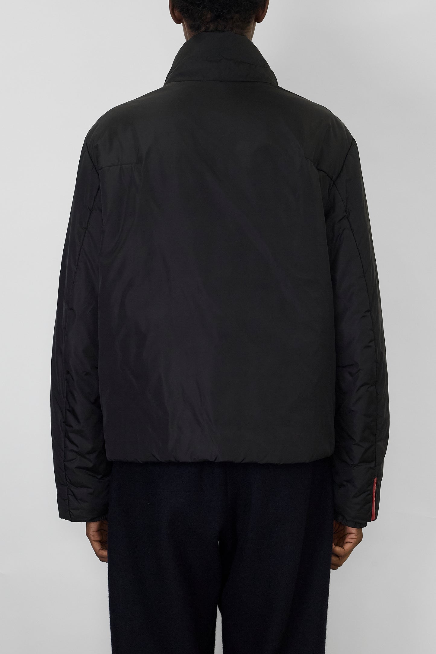 PRADA SPORT BLACK NYLON PADDED SHORT JACKET