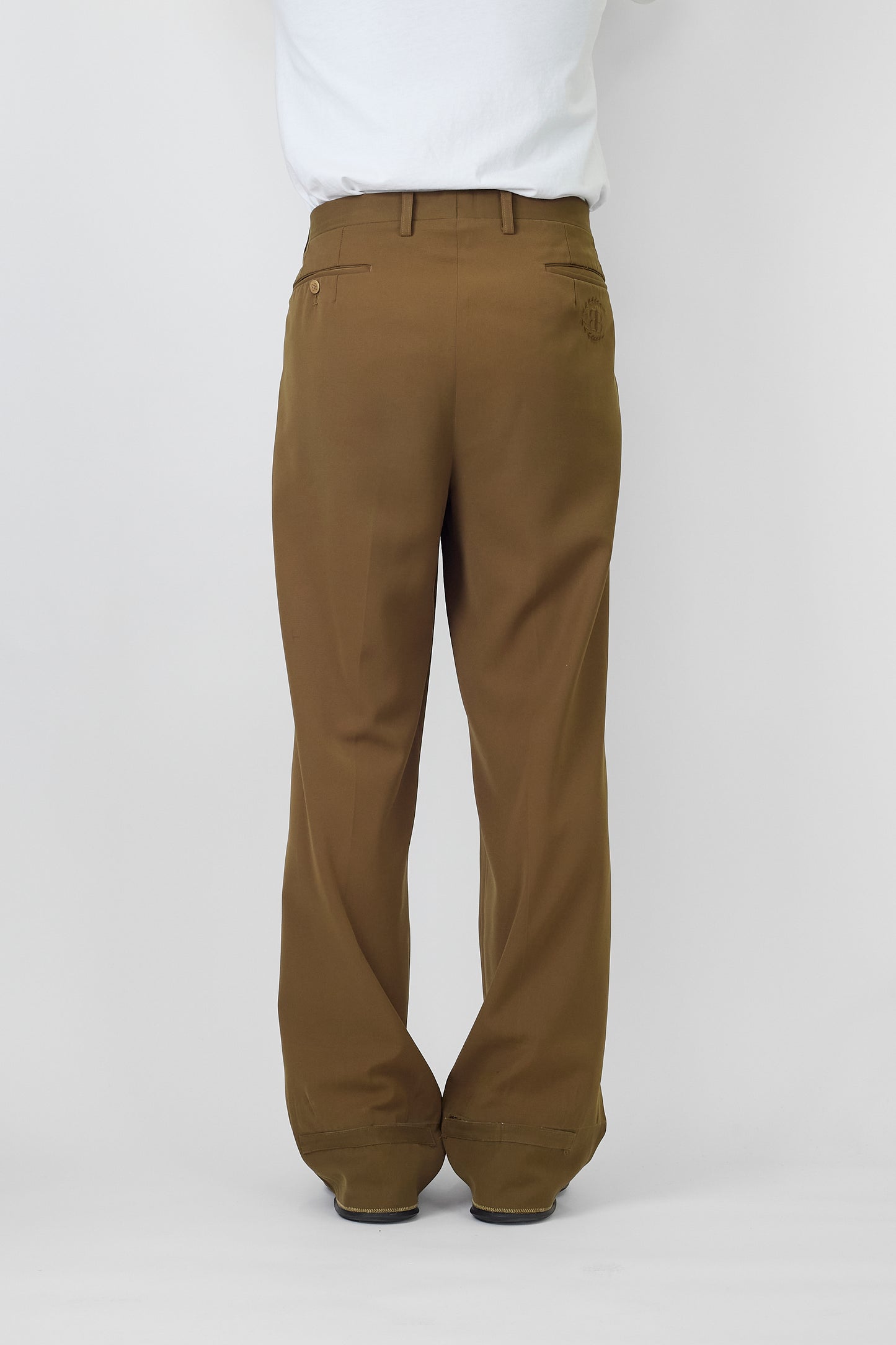 BALENCIAGA BY NICHOLAS GHESQUIERE BROWN WIDE PANTS