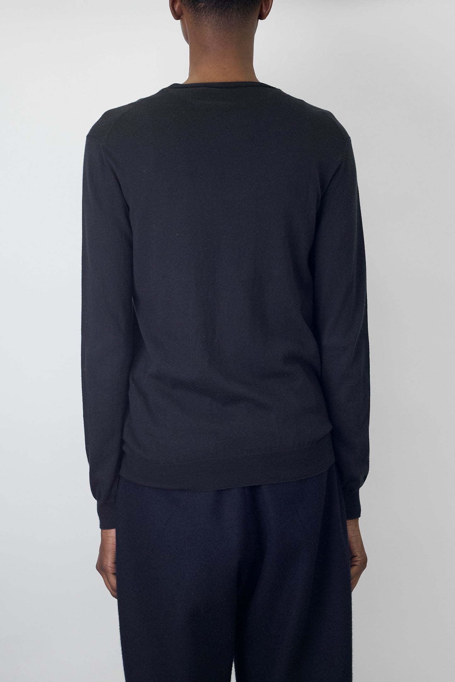 PRADA BLACK NAVY WOOL KNIT MADE IN ROMANIA