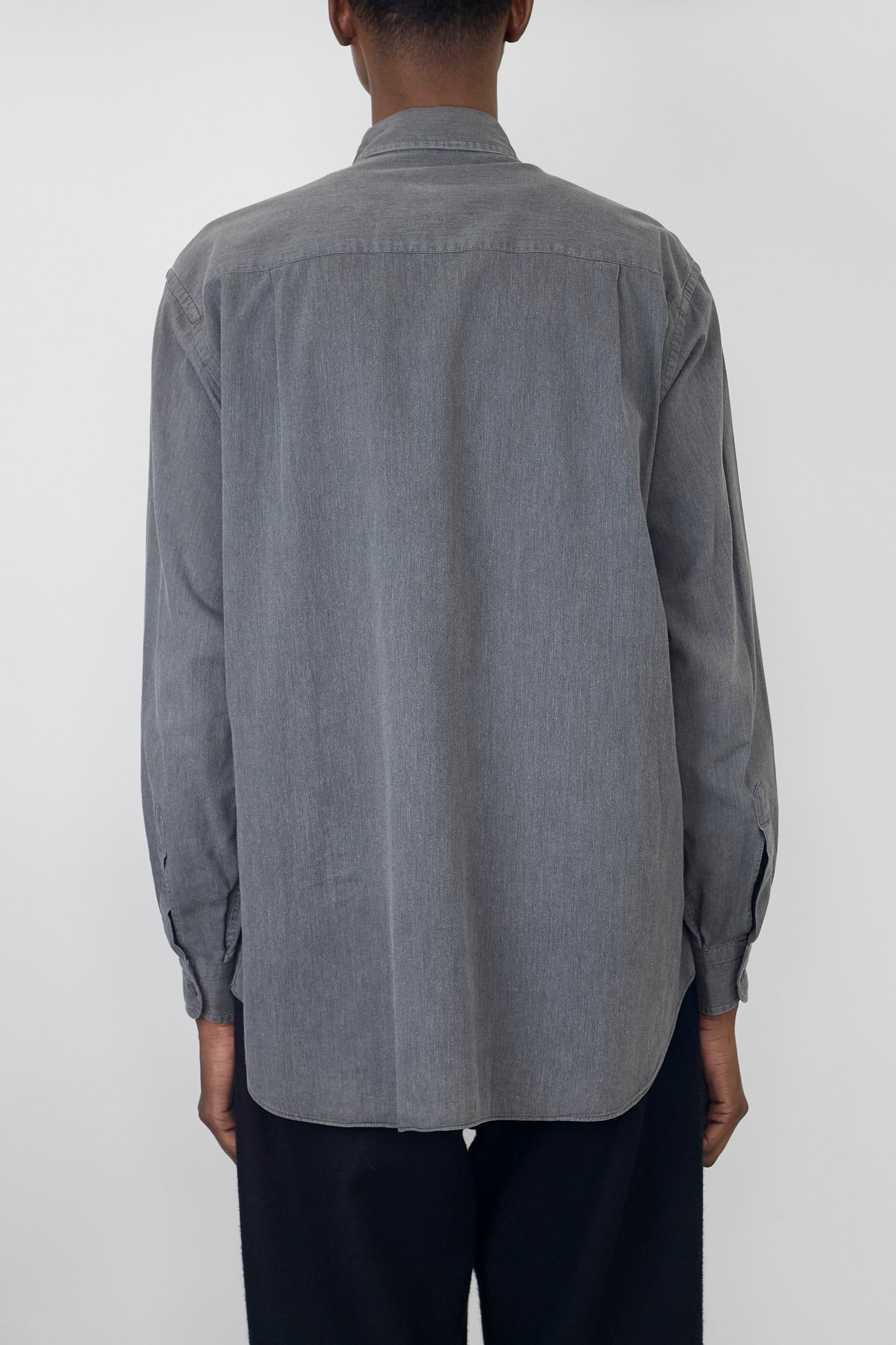 GIORGIO ARMANI GRAY WIDE CLASSIC SHIRT MADE IN ITALY
