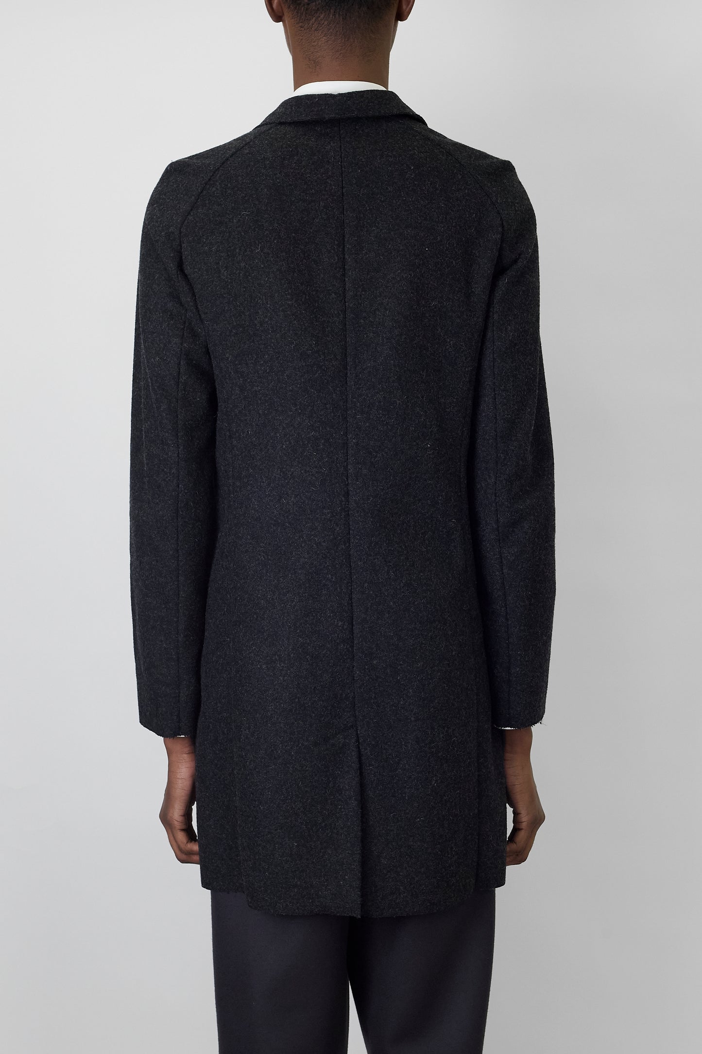 JIL SANDER GRAY WOOL COAT MADE IN ITALY
