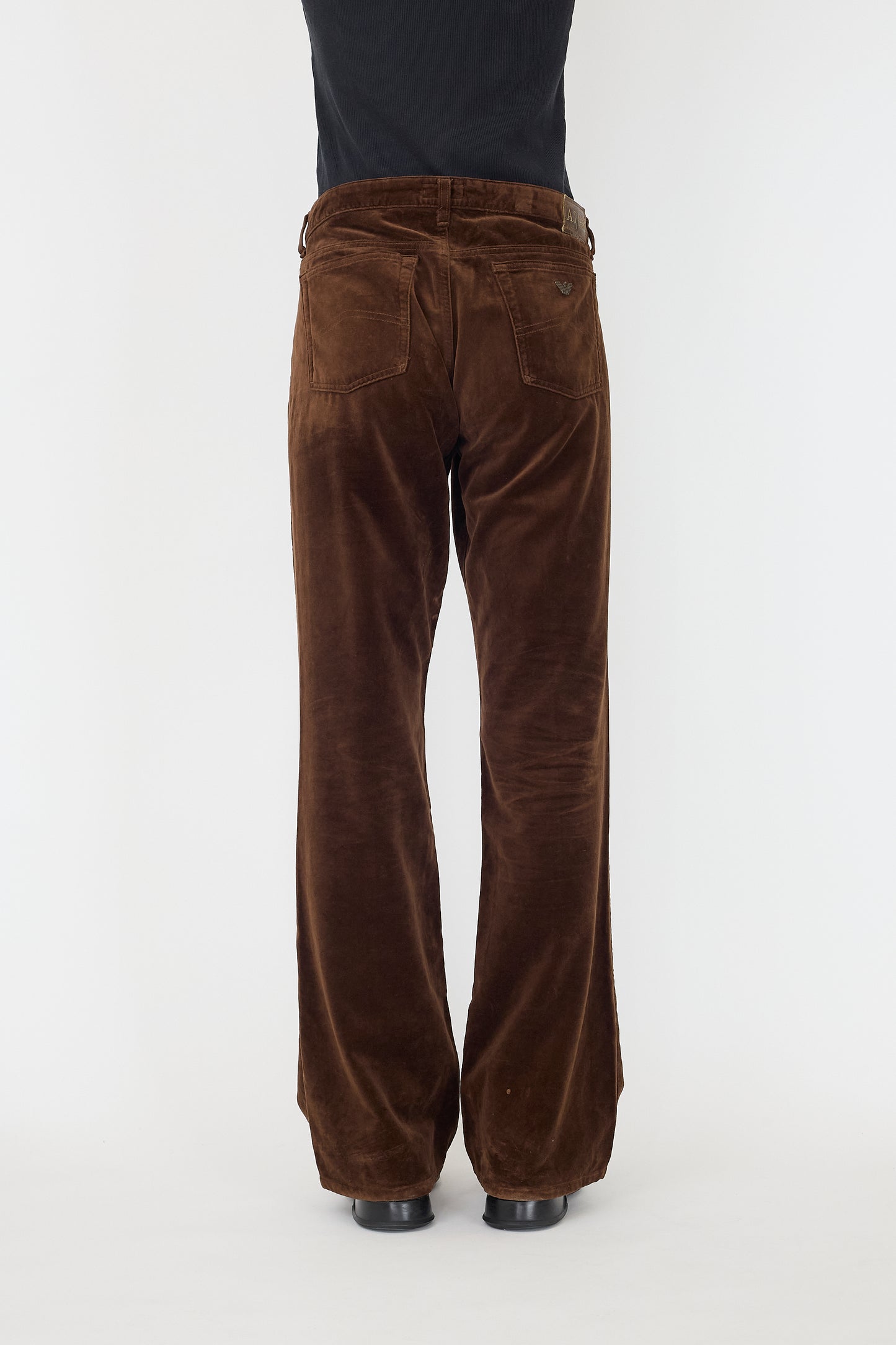 ARMANI JEANS BROWN FLARE PANTS MADE IN ITALY