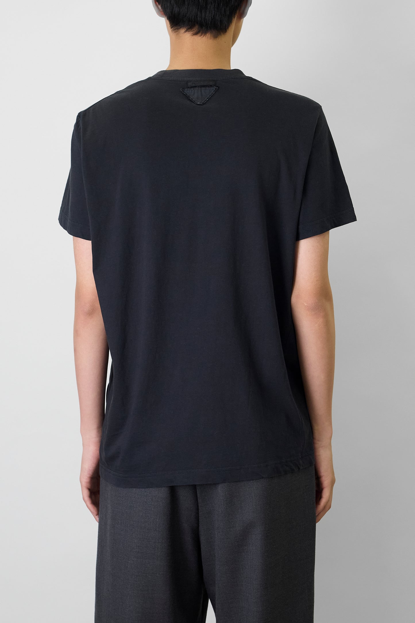 PRADA BLACK HALF SLEEVE TEE SHIRT