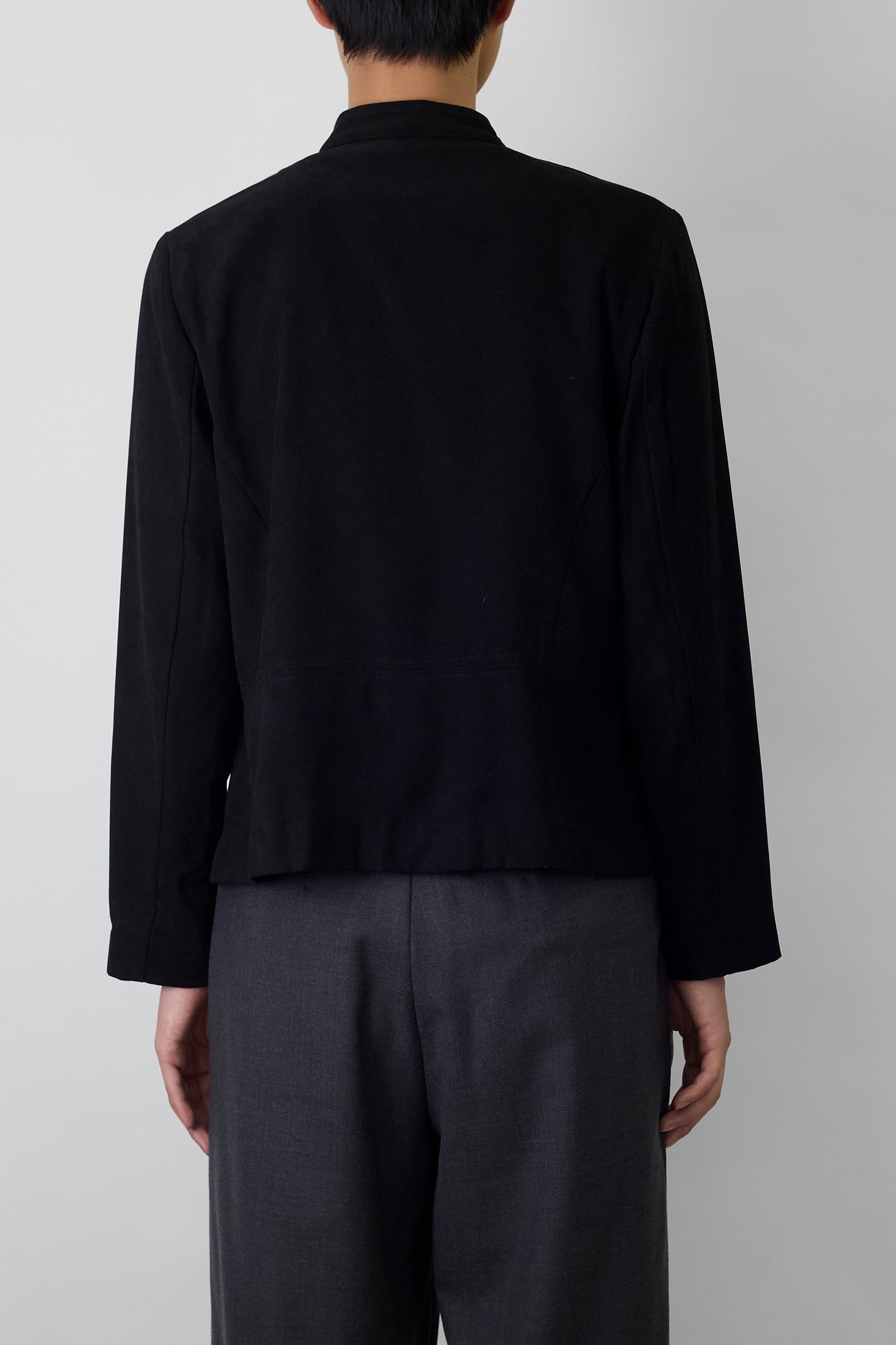 VINTAGE DESIGNED BLACK ZIP UP JACKET