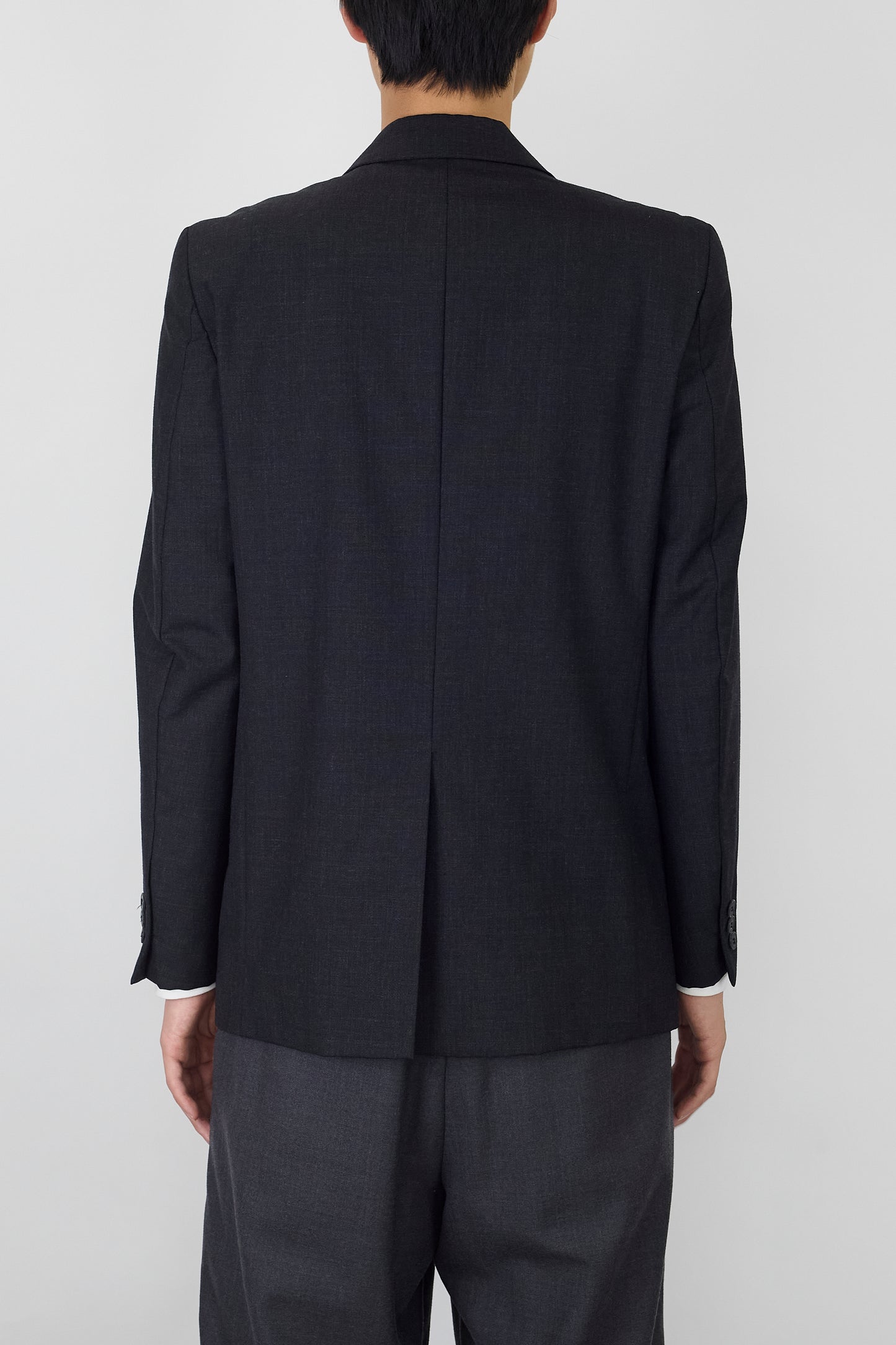 AGNES B. HOMME GRAY WOOL TAILORED JACKET MADE IN FRANCE