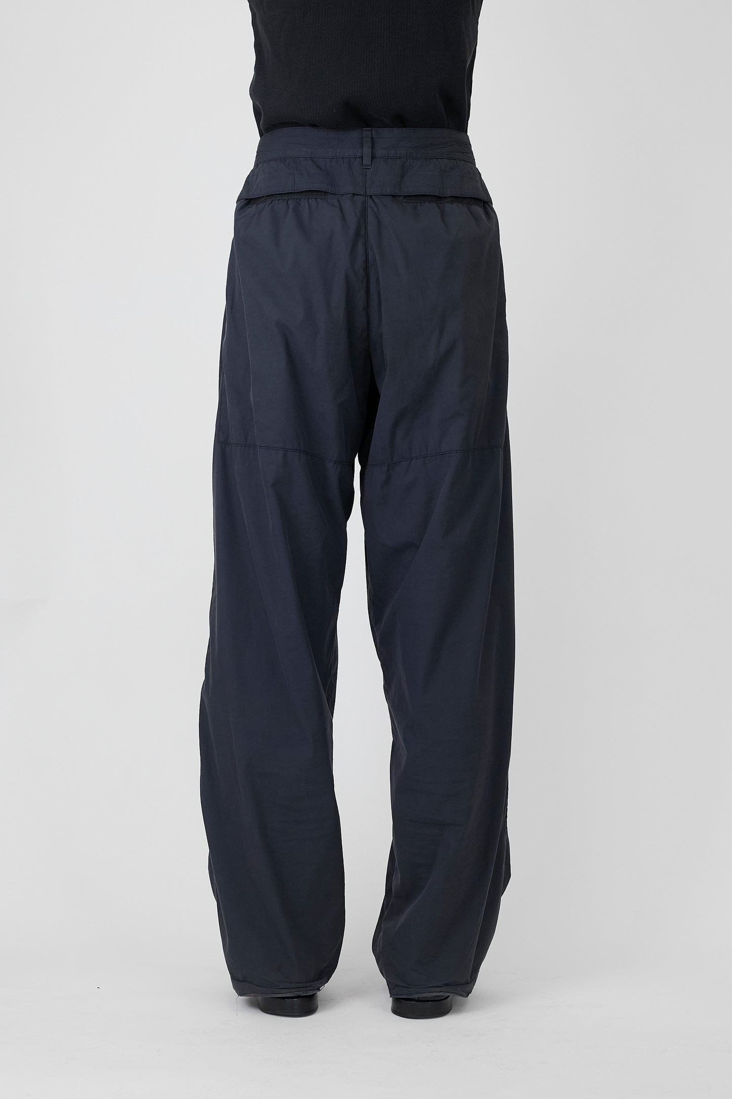 PRADA SPORT NAVY TECH WIDE PANTS MADE IN ITALY