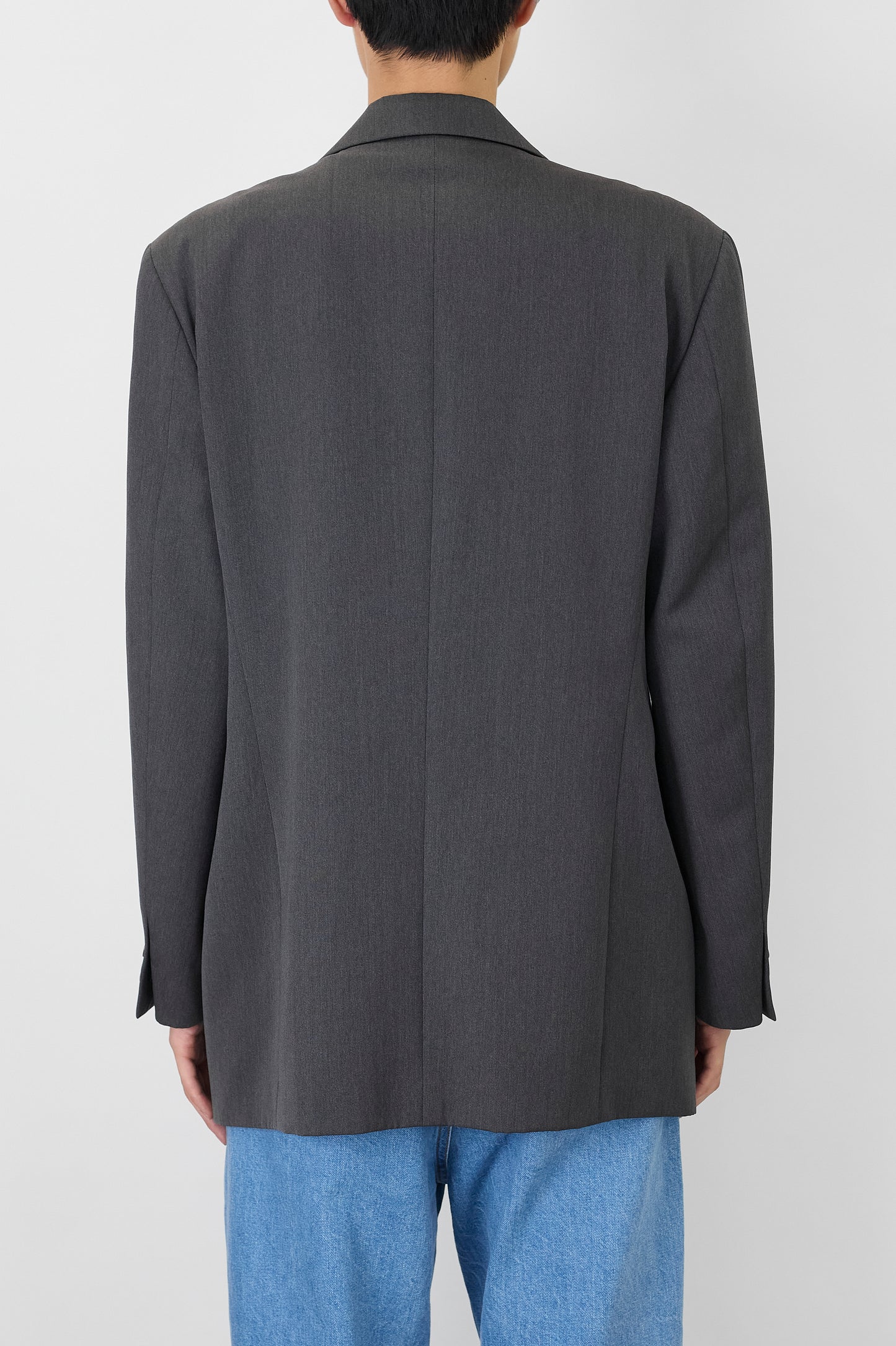 EMPORIO ARMANI GRAY WOOL TAILORED JACKET MADE IN ITALY