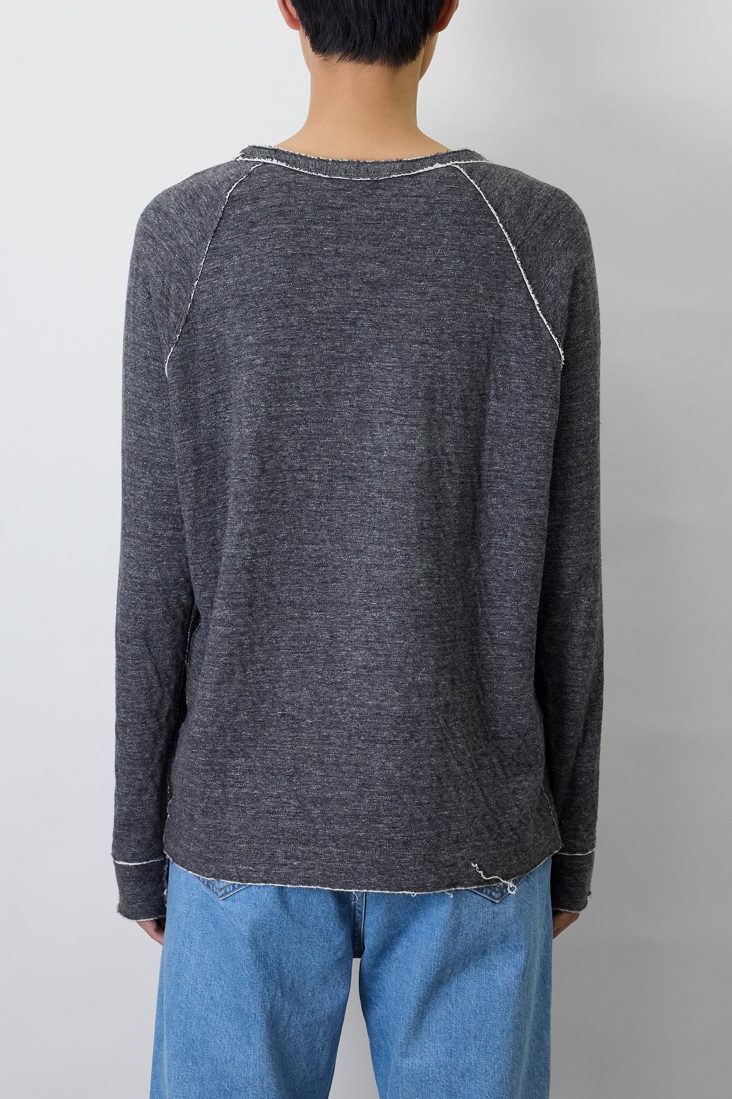 DIESEL GRAY LONG SLEEVE SHIRT MADE IN TURKEY