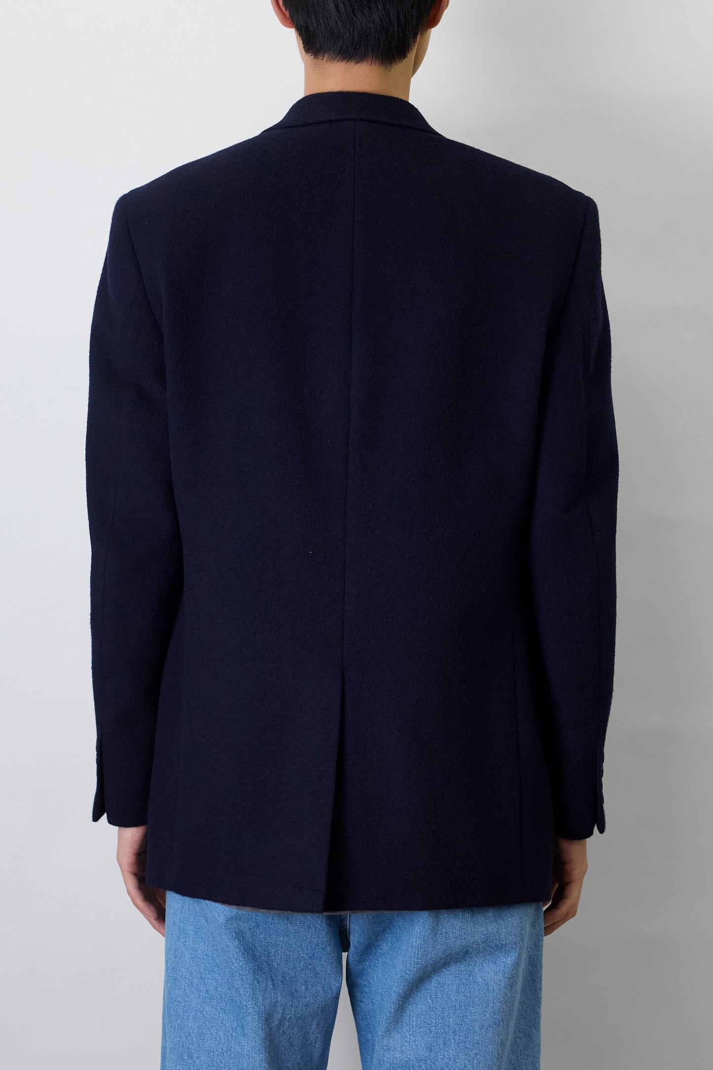 RALPH LAUREN NAVY CASHMERE TAILORED JACKET