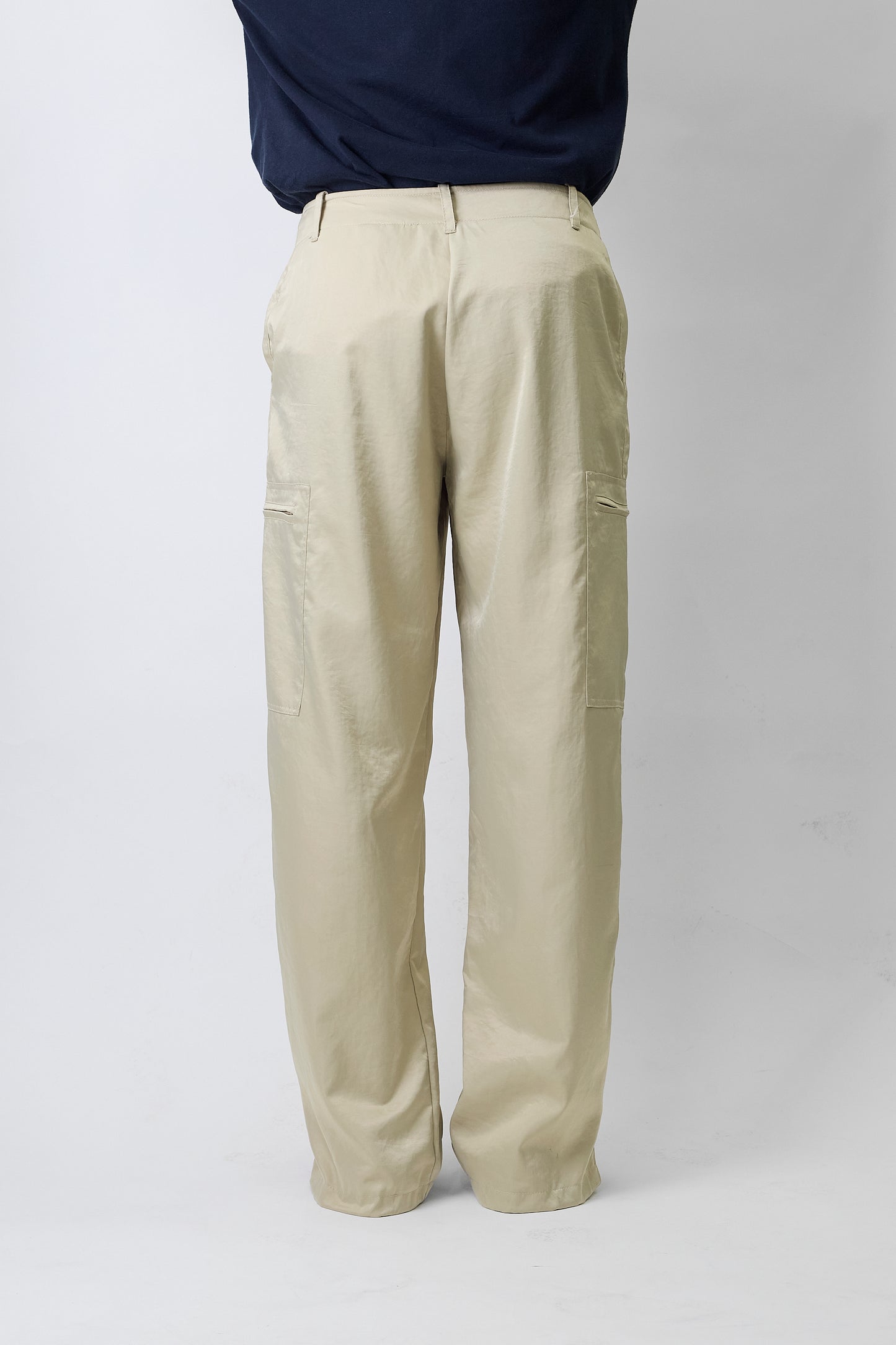 MORGAN BEIGE WIDE CARGO PANTS MADE IN FRANCE
