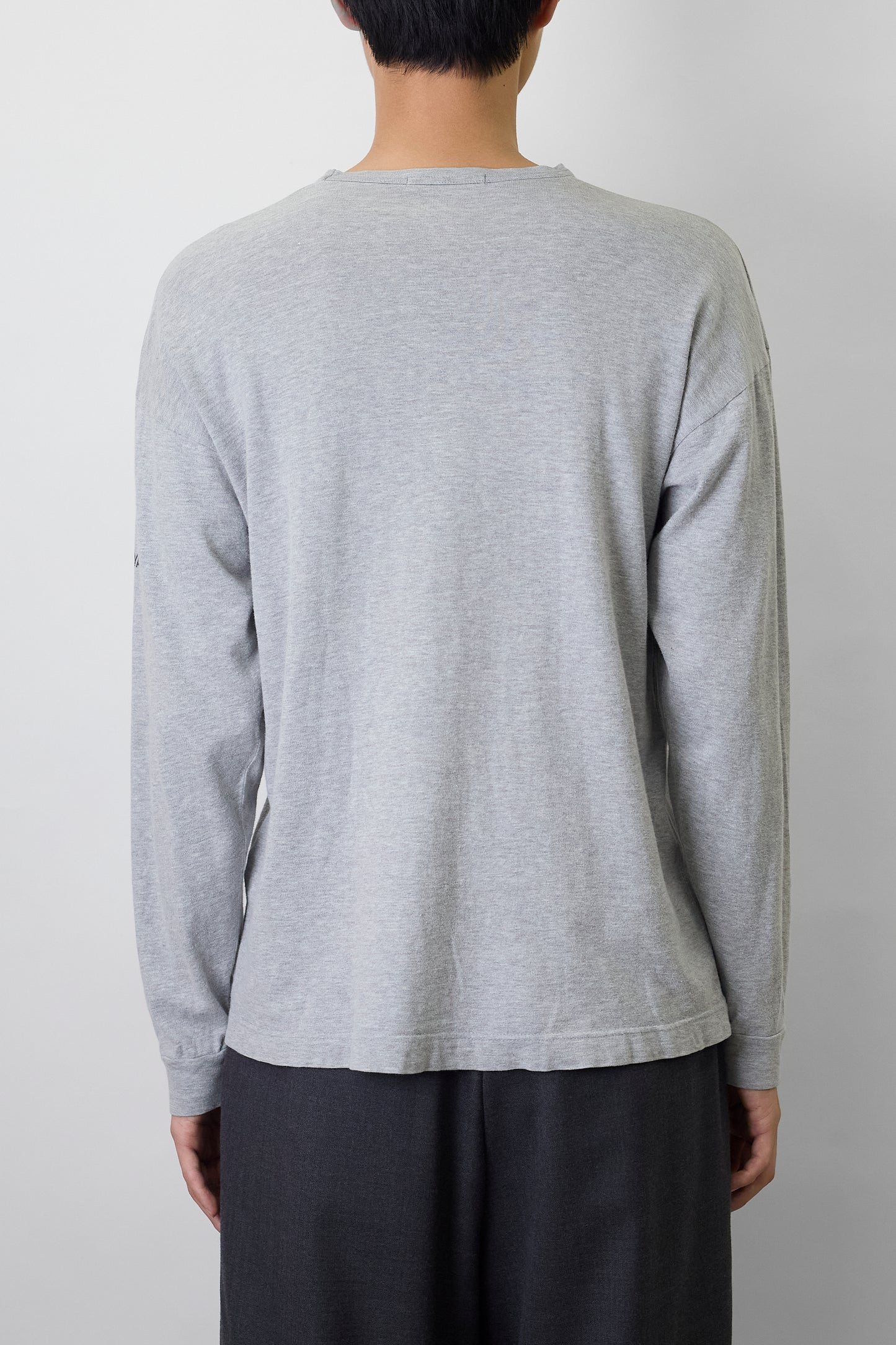 ISSEY MIYAKE MEN GRAY LONG SLEEVE SHIRT