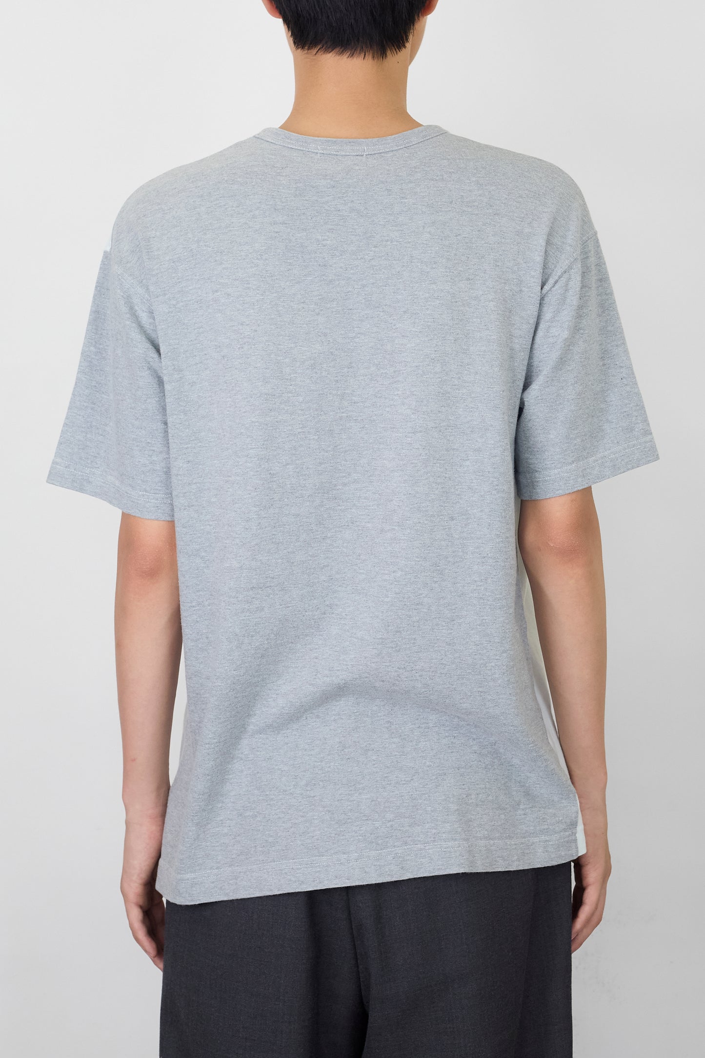 COMME DES GARCONS HOMME BICOLOR BLUE GRAY HALF SLEEVE TEE SHIRT
