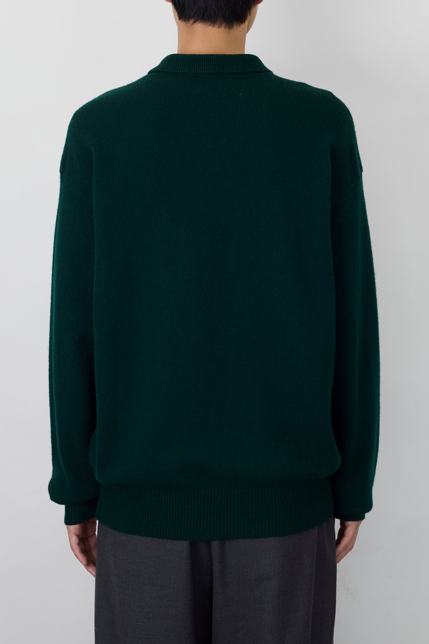 POLO BY RALPH LAUREN GREEN WOOL KNIT POLO SHIRT
