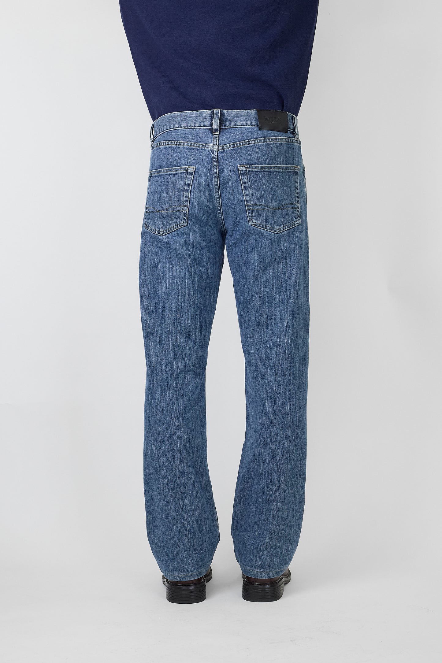 HUGO BOSS BLUE DENIM WIDE PANTS MADE IN ROMANIA