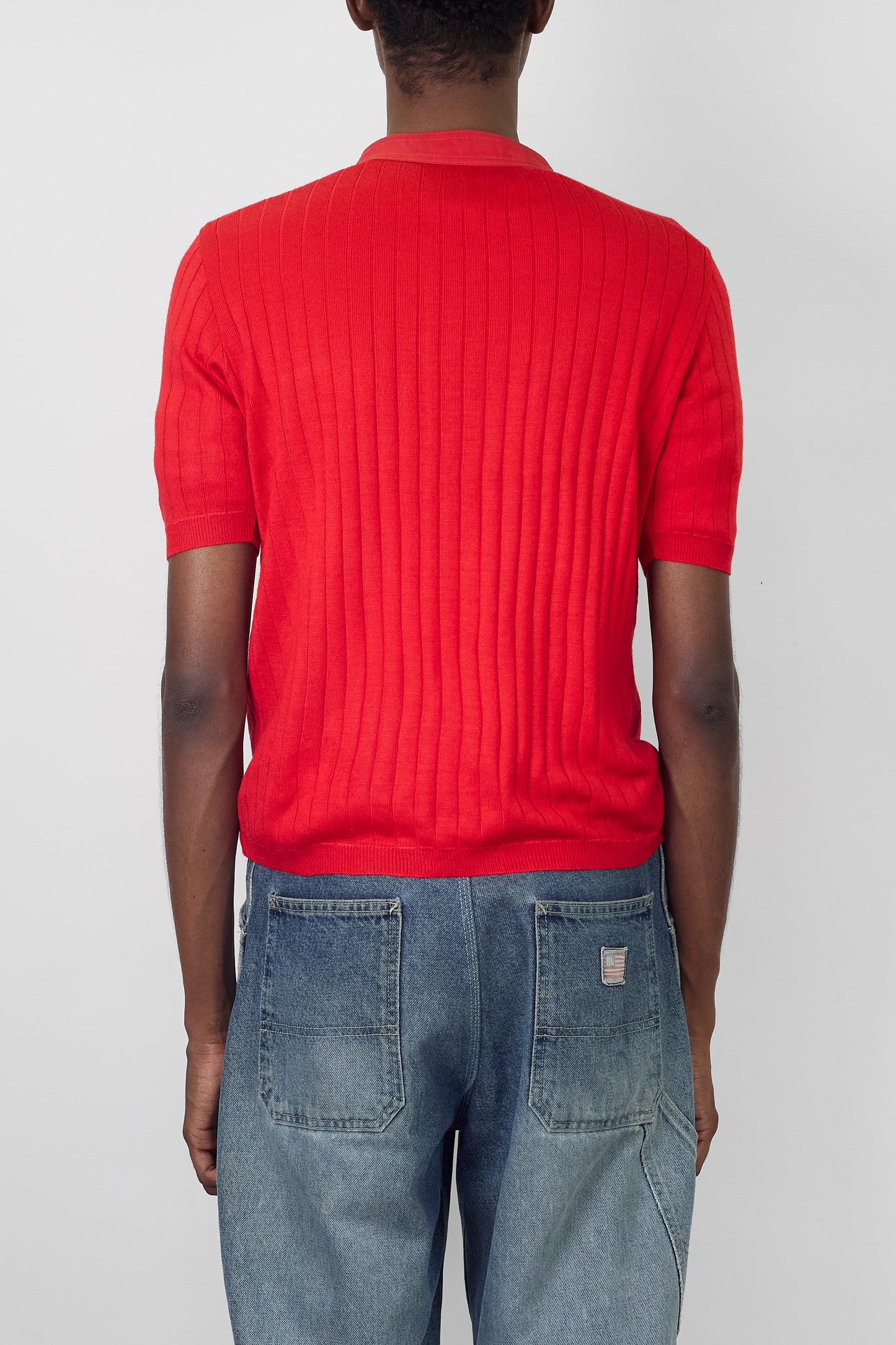 COUREGGES RED HALF SLEEVE KNIT MADE IN FRANCE