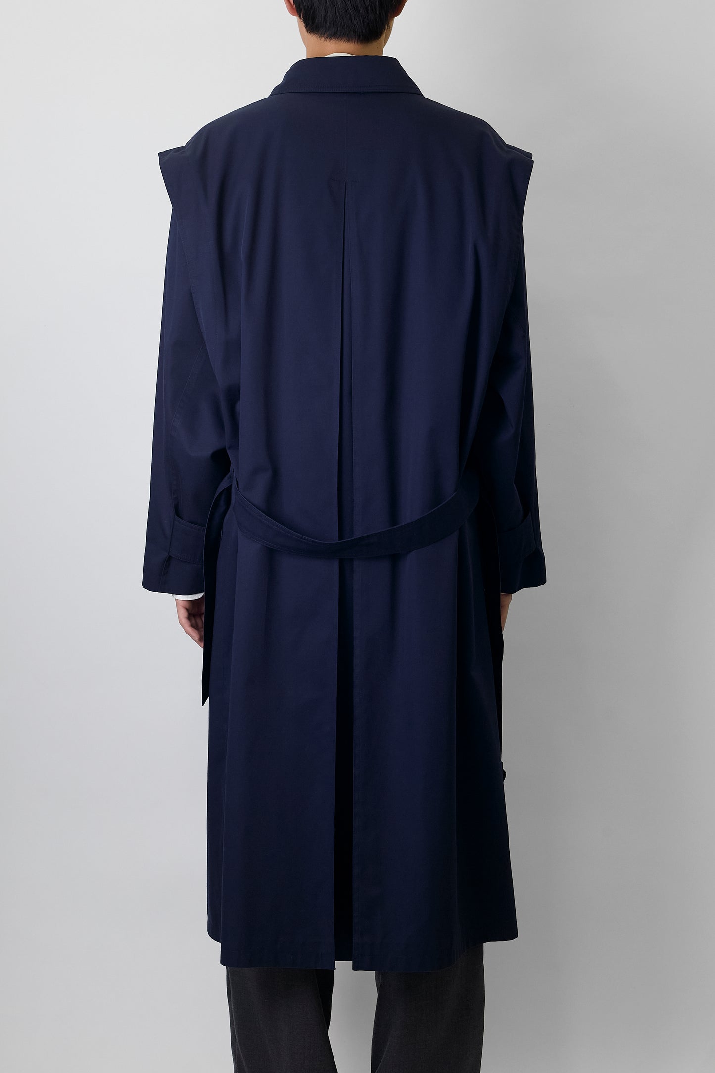 PIERRE CARDIN DESIGNED NAVY LONG COAT MADE IN FRANCE