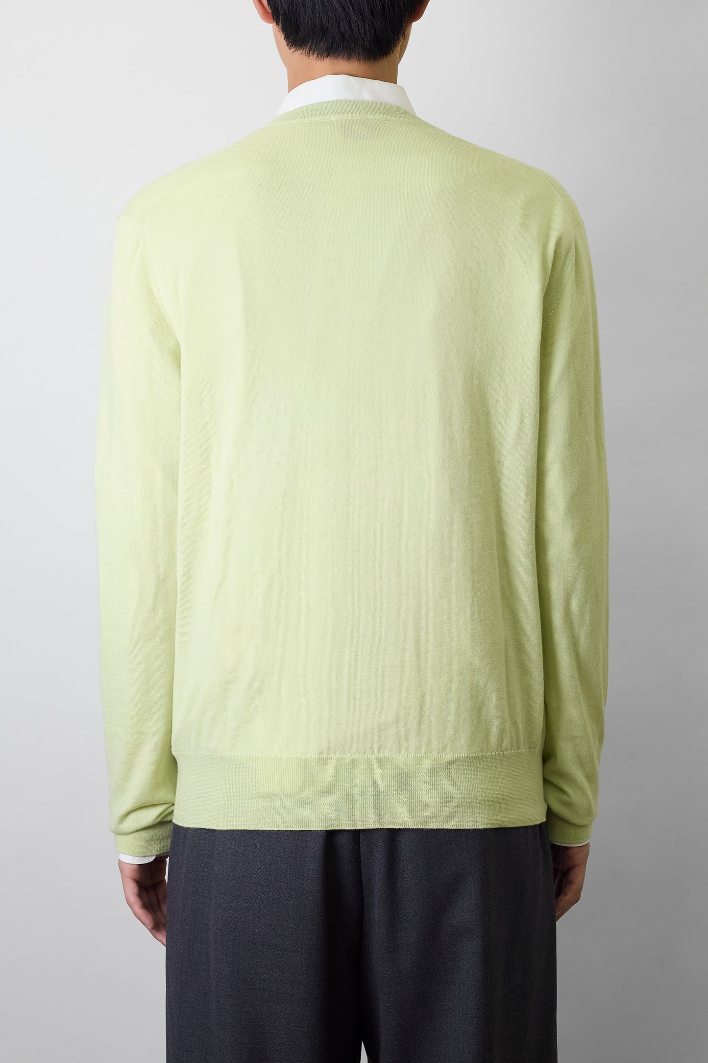 HERMES GREEN CASHMERE V NECK KNIT MADE IN ITALY