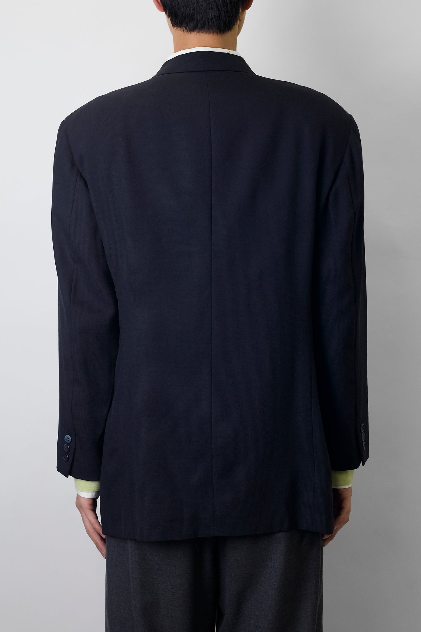 GIORGIO ARMANI NAVY WOOL TAILORED JACKET MADE IN ITALY