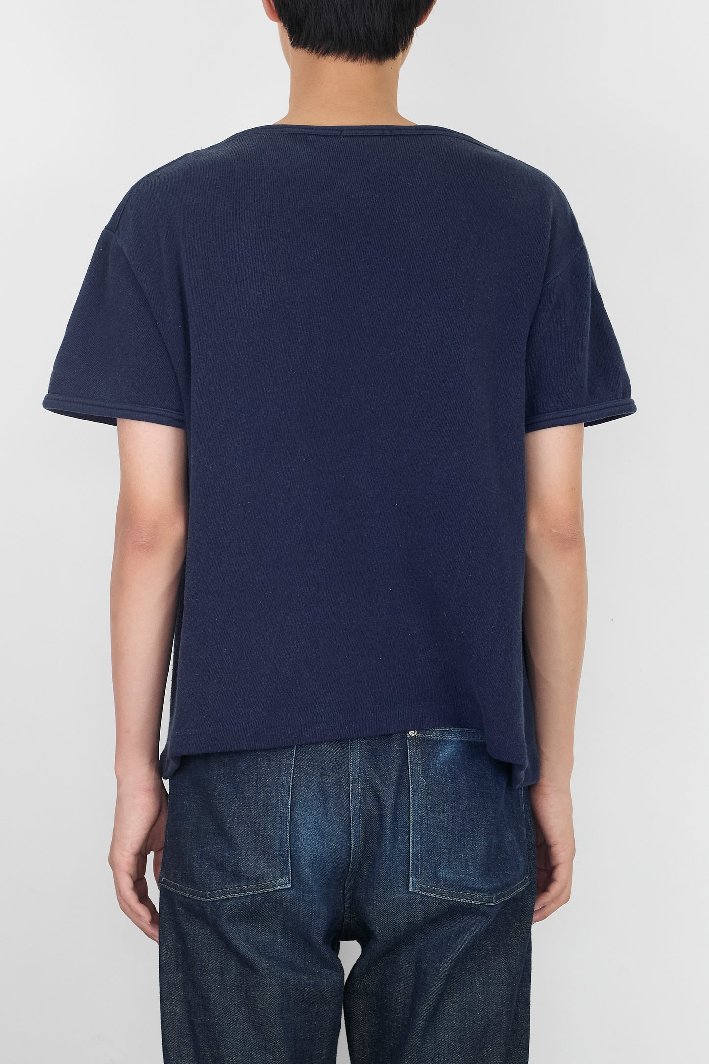 HOMME COMME DES GARCONS NAVY HALF SLEEVE SWEAT
