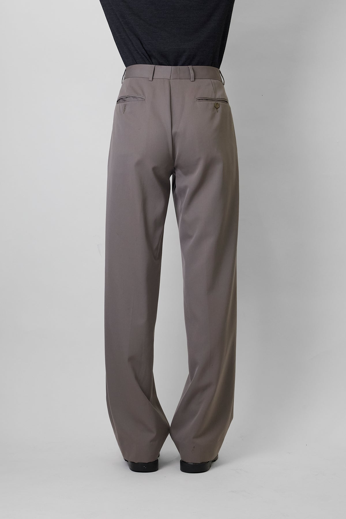 MANI BY GIORGIO ARMANI GRAY WOOL WIDE PANTS MADE IN ITALY