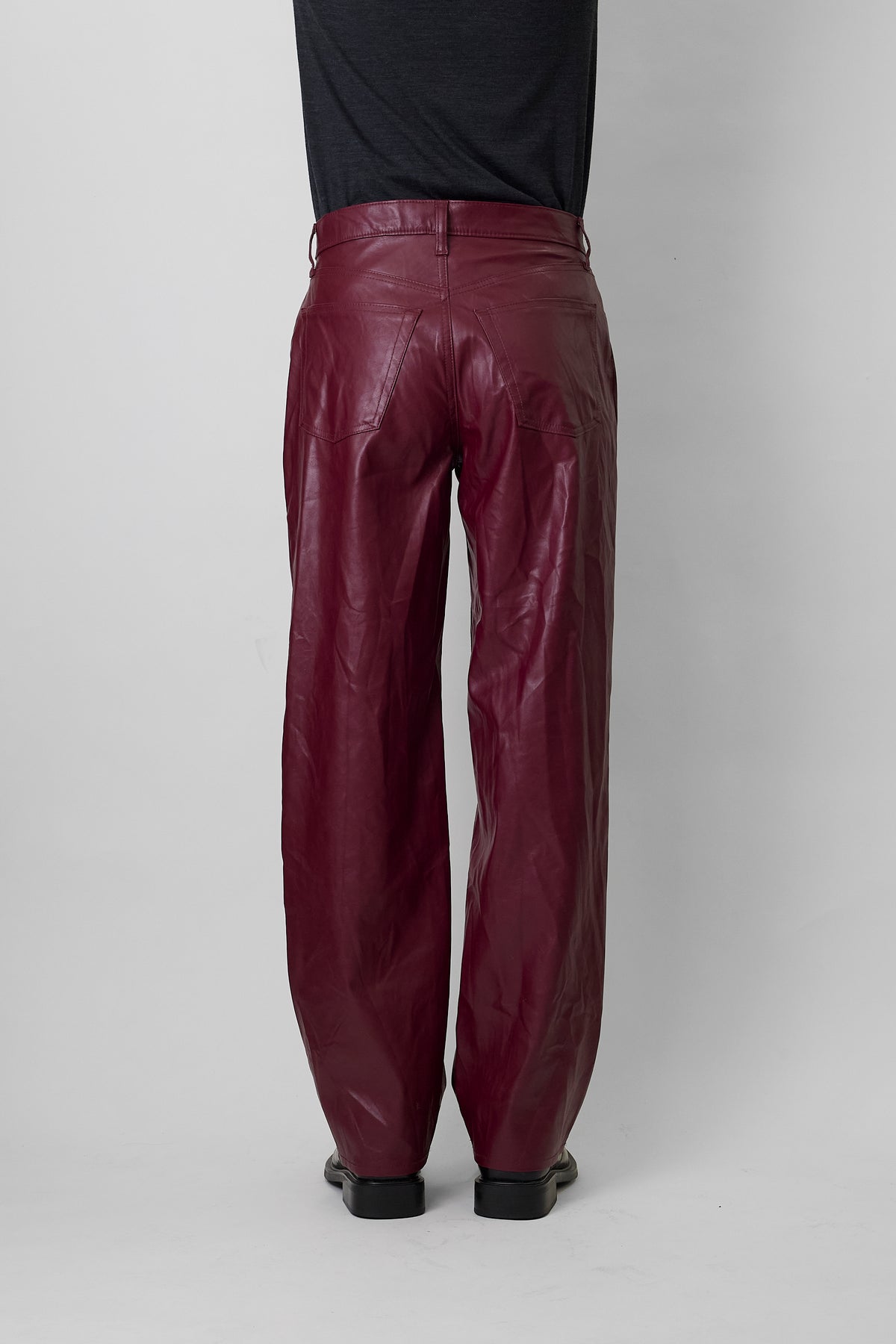 VINTAGE BURGANDY WIDE PANTS