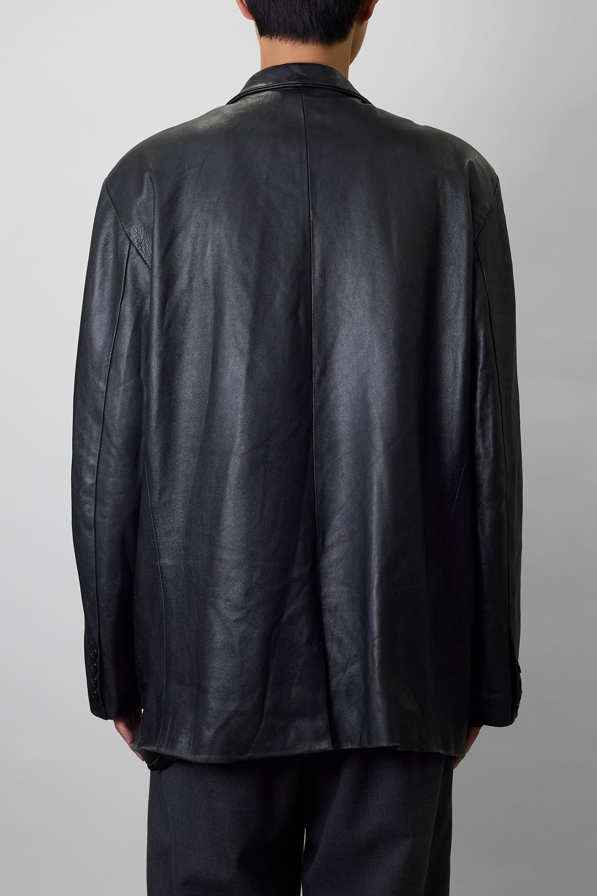 HUGO BOSS BLACK LEATHER JACKET MADE IN SPAIN