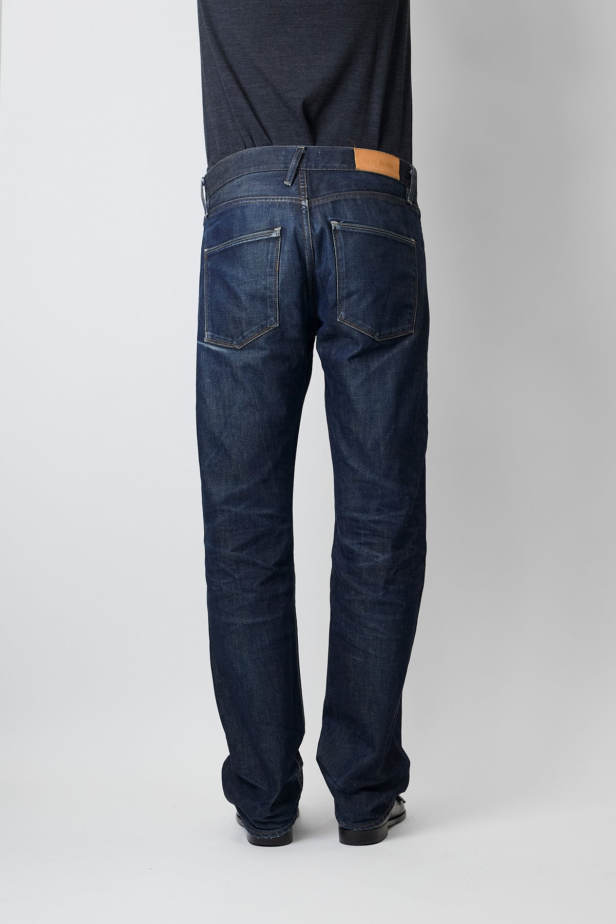 ACNE JEANS INDIGO DENIM MOC RAW PANTS MADE IN ITALY