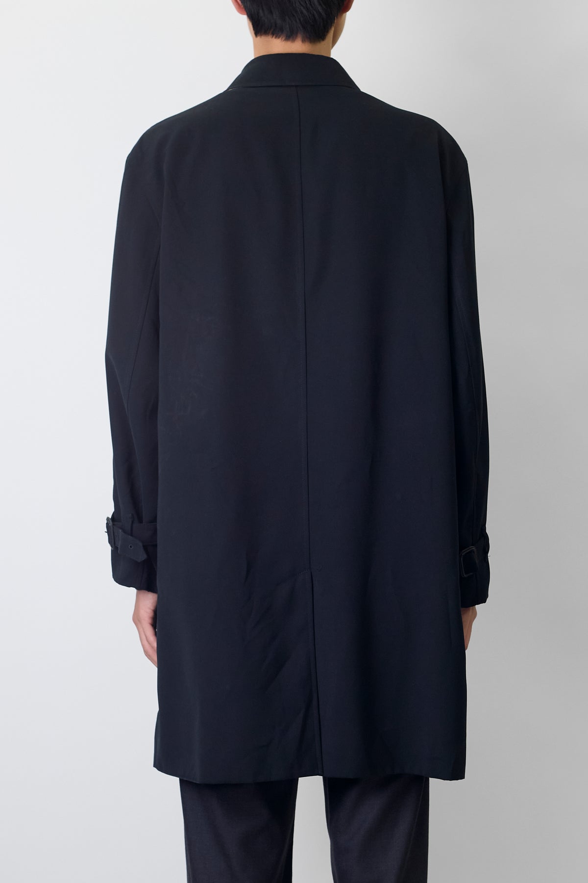 BURBERRY BLACK MATT COAT MADE IN SPAIN