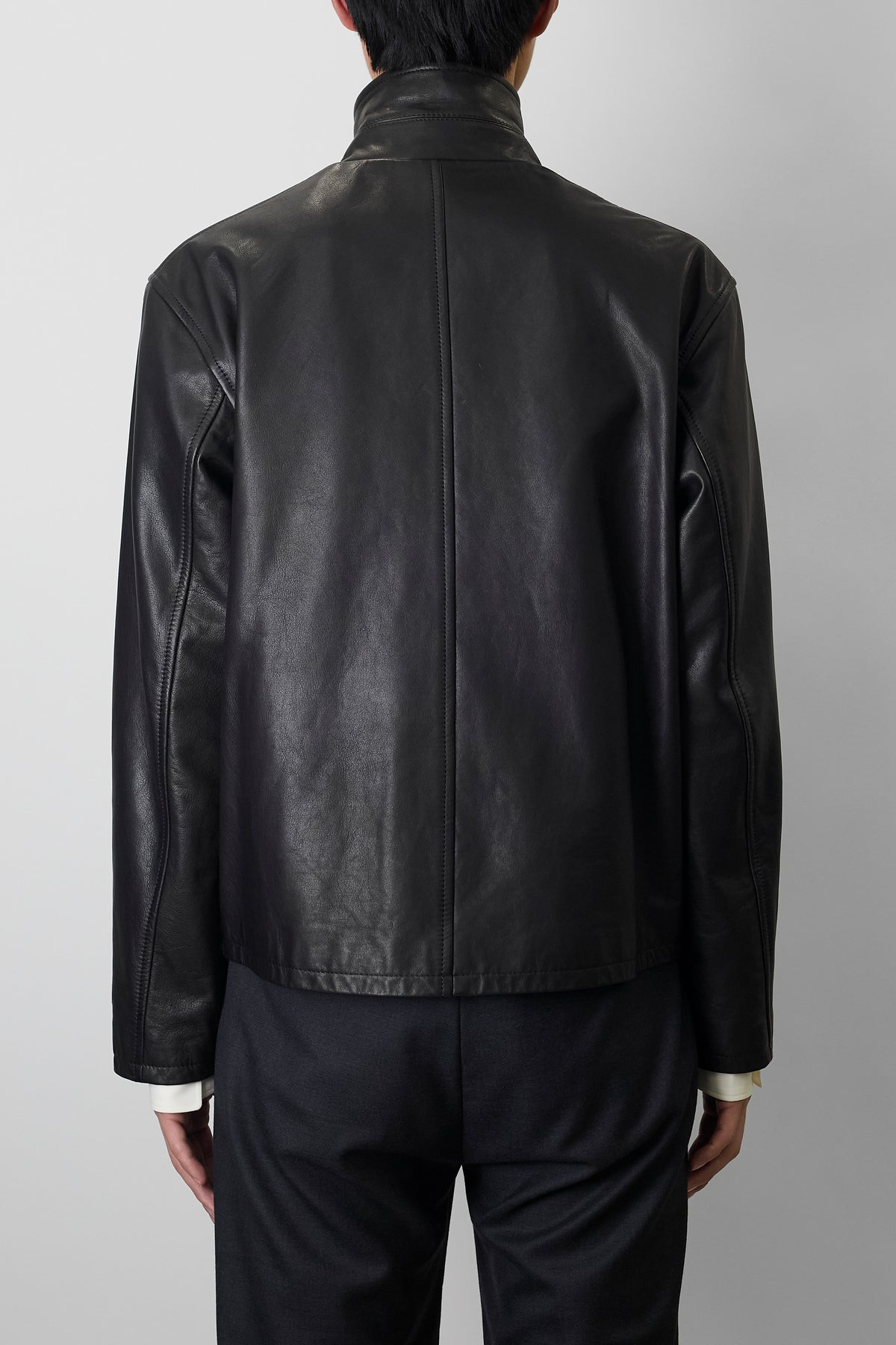 NTRUL MINIMAL LEATHER JACKET BLACK