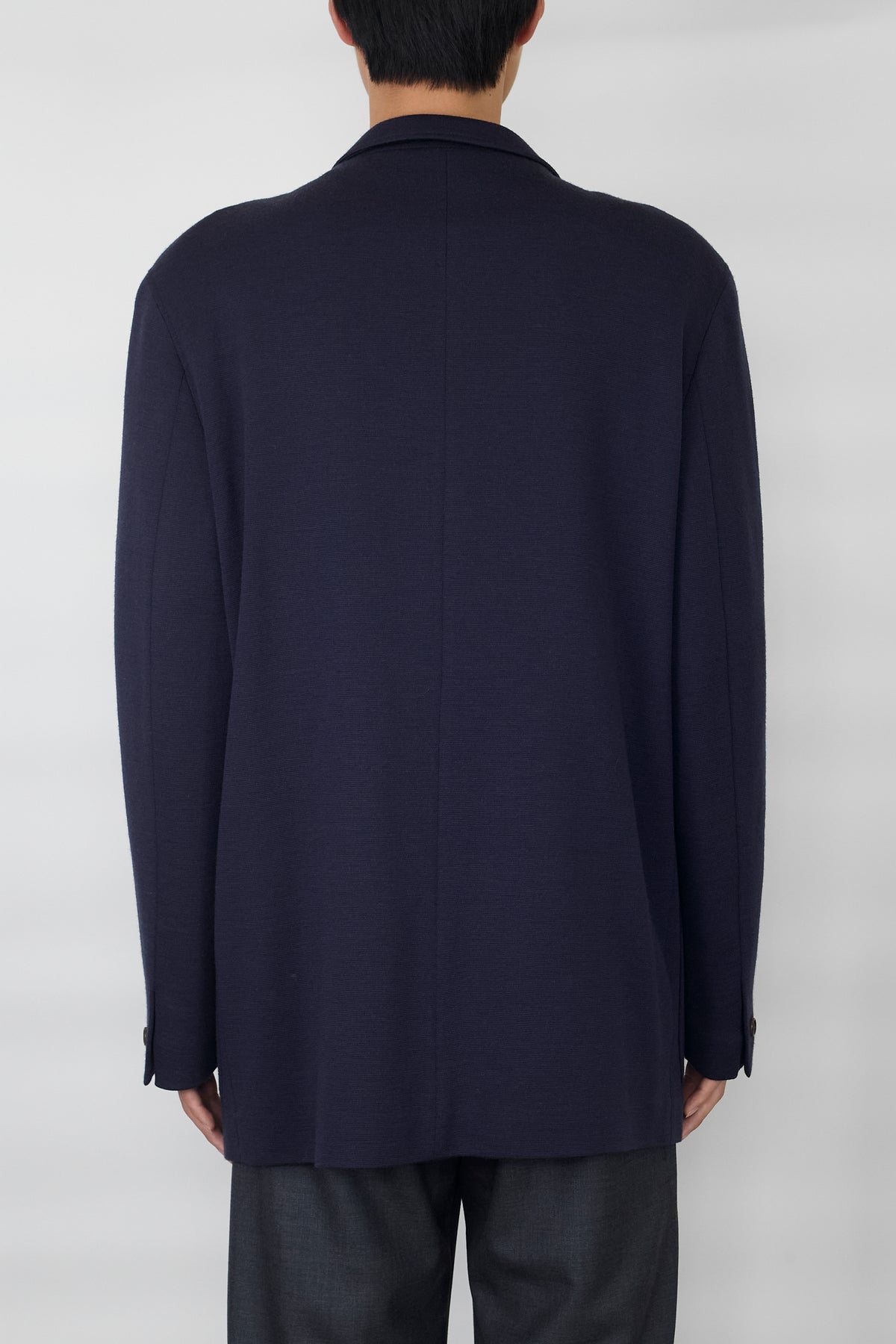 ADOLFO DOMINGUEZ NAVY WOOL JACKET MADE IN SPAIN