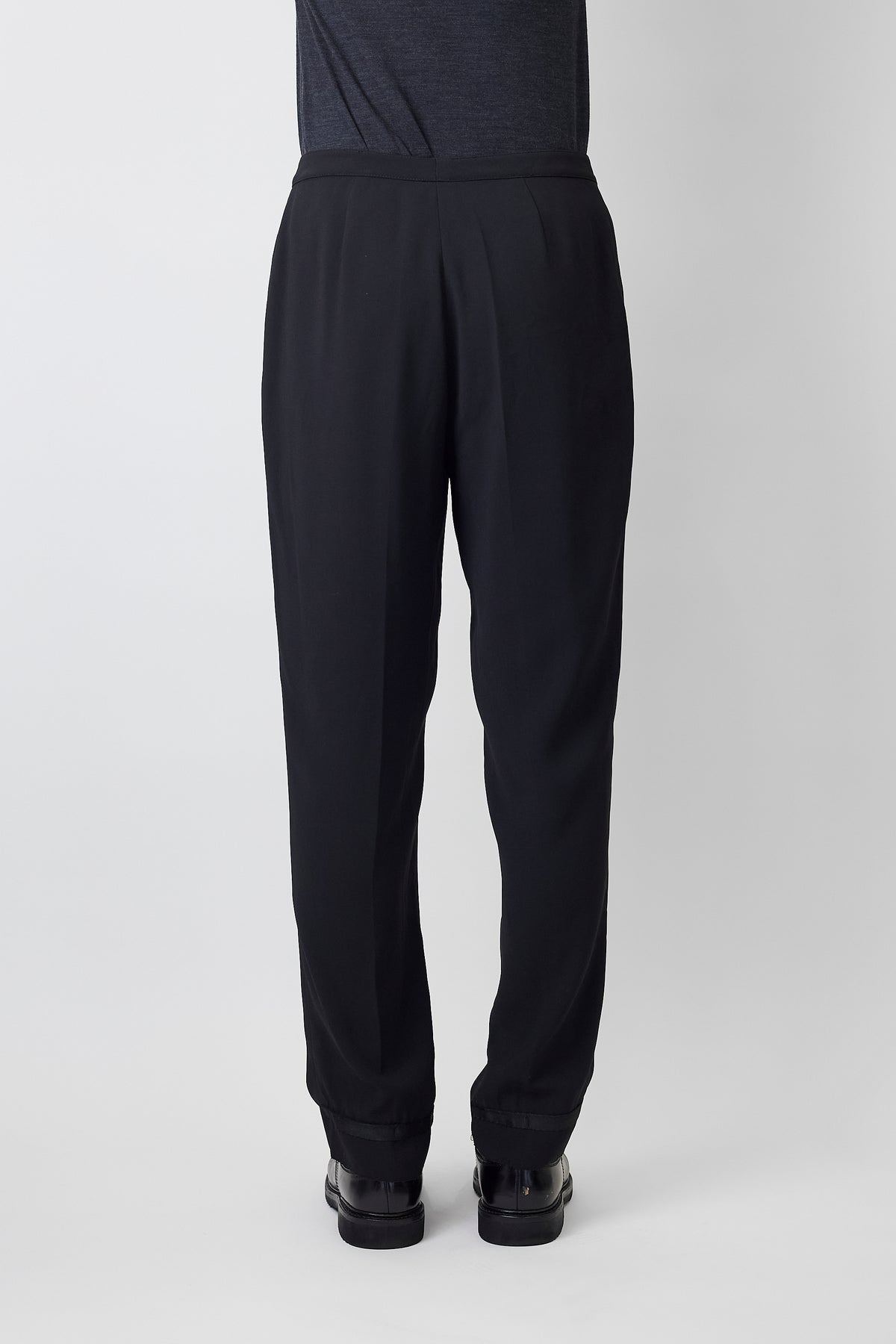 BURBERRY BLACK WIDE PANTS MADE IN SPAIN