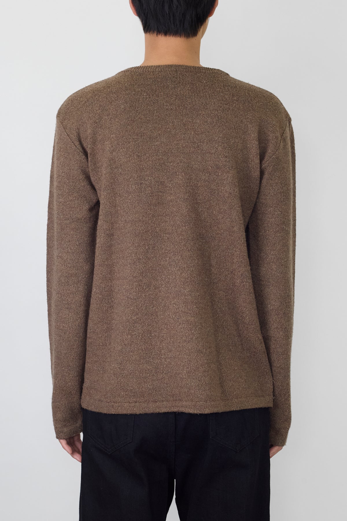 AGNES B. HOMME BROWN CASHMERE WOOL KNIT MADE IN FRANCE