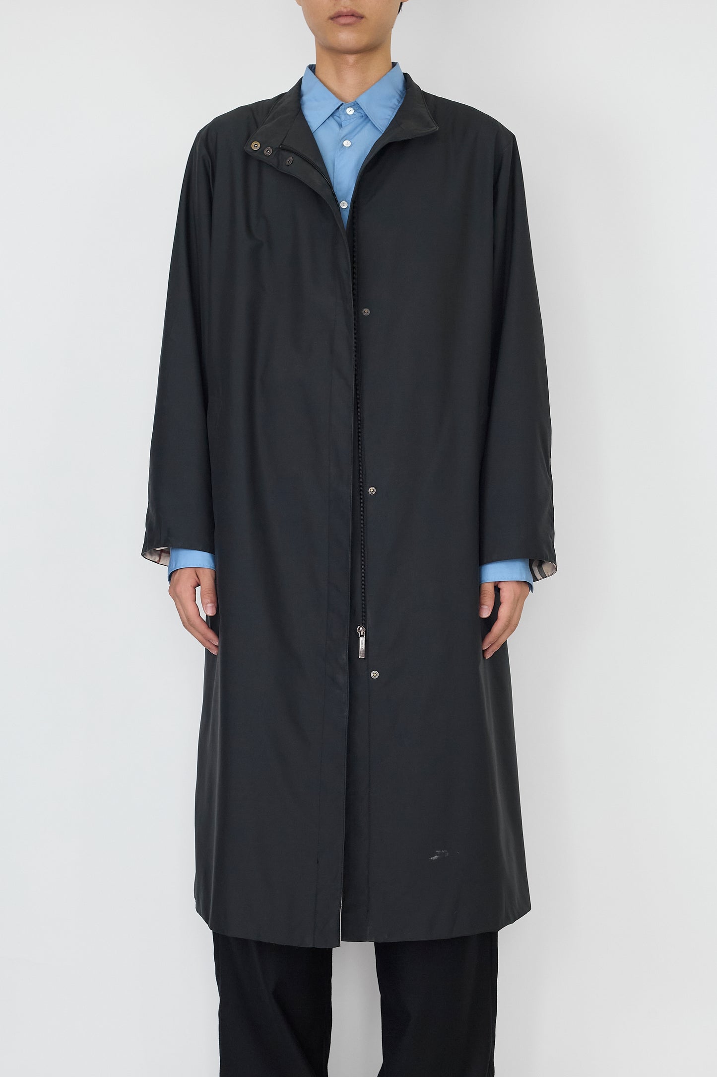 BURBERRY BLACK LONG COAT MADE IN SPAIN