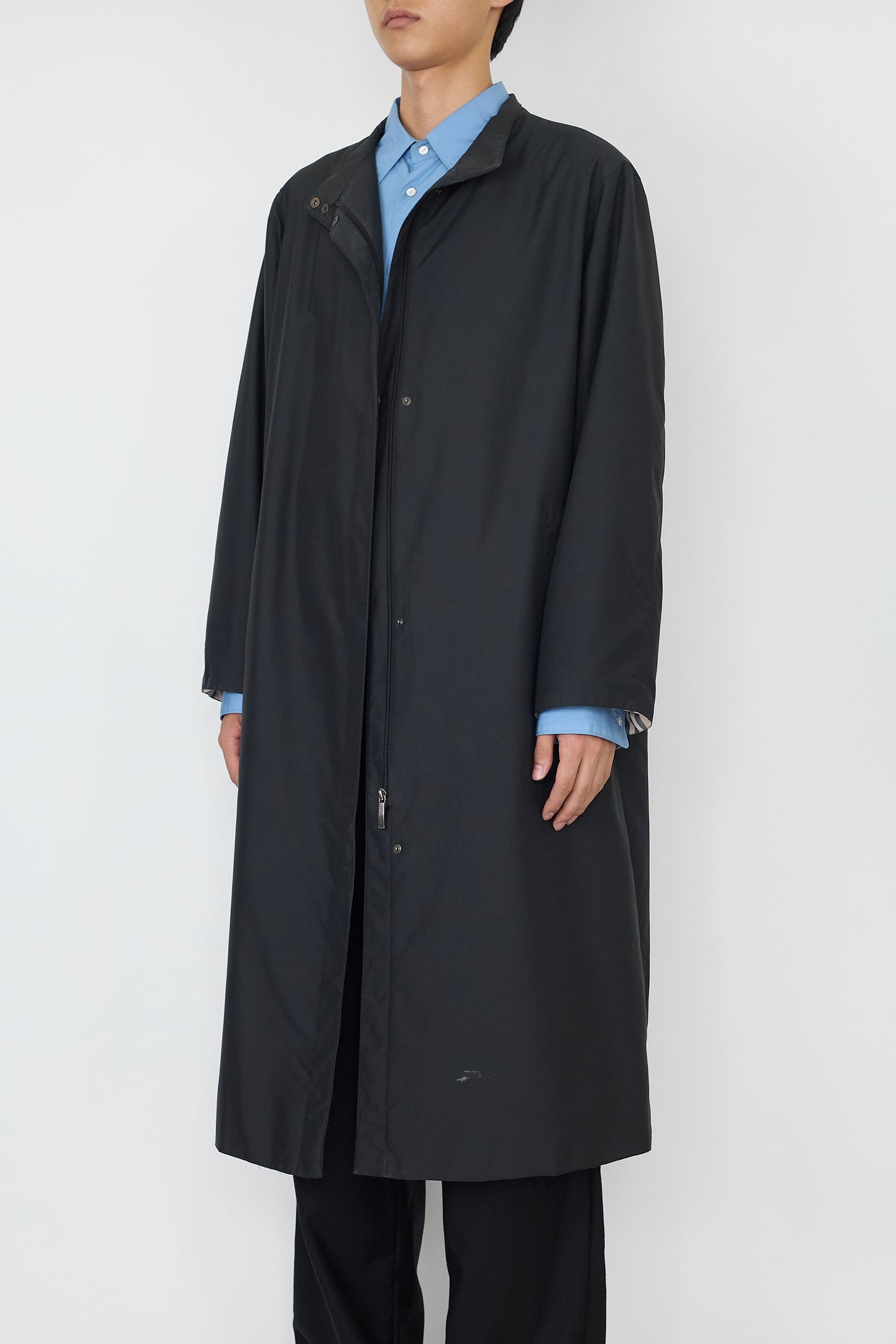 BURBERRY BLACK LONG COAT MADE IN SPAIN