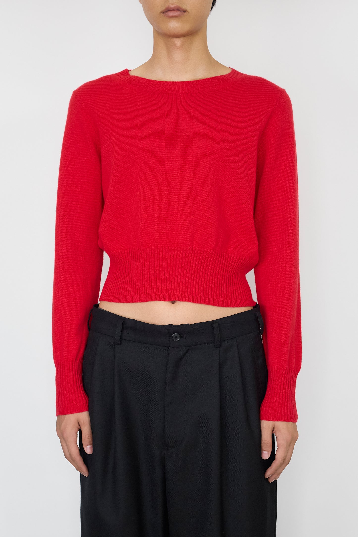 VINTAGE RED CASHMERE SHORT KNIT