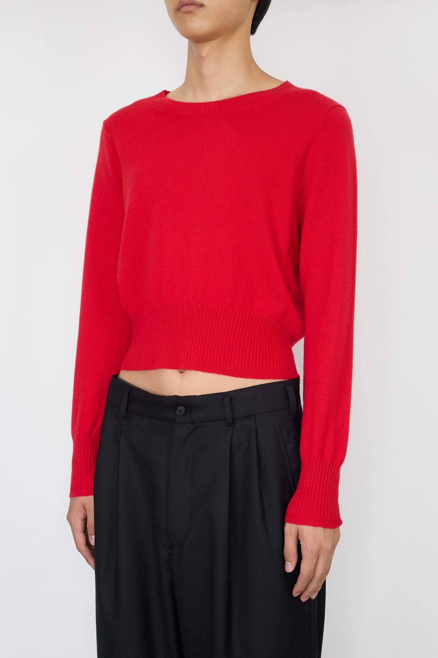 VINTAGE RED CASHMERE SHORT KNIT