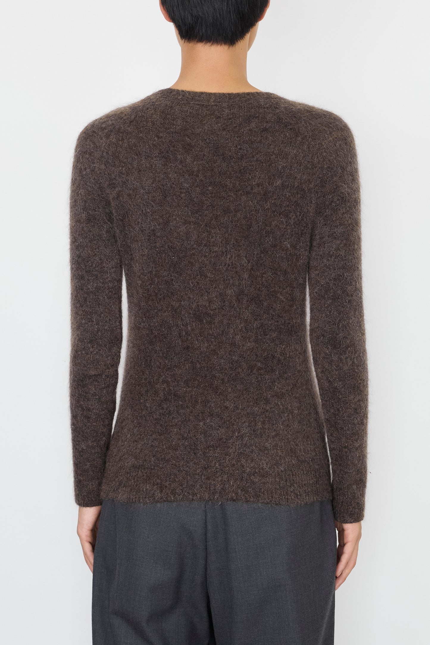 NEIL BARRETT BROWN WOOL MOHAIR KNIT
