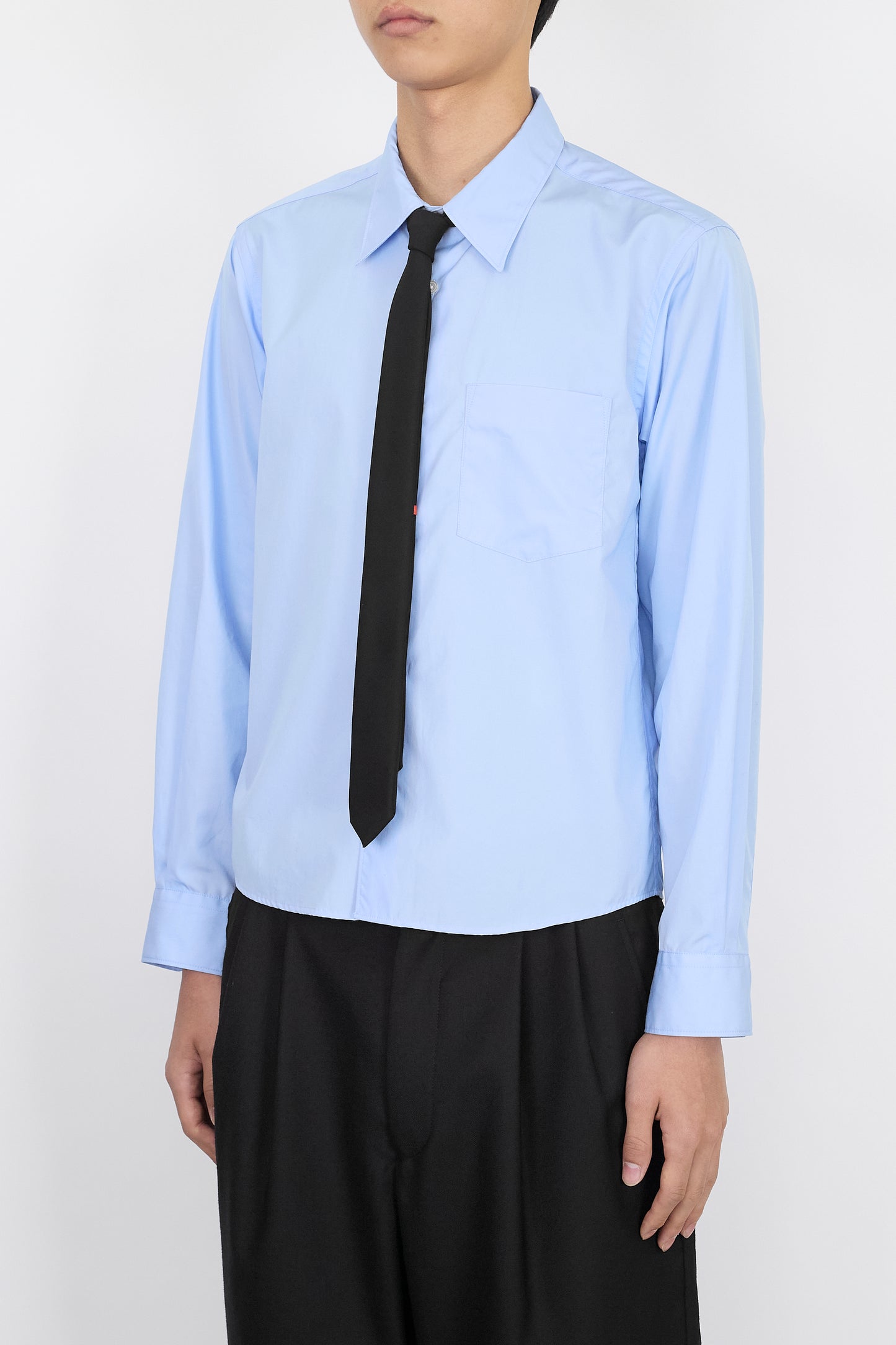 NTRUL NARROW WOOL TIE BLACK