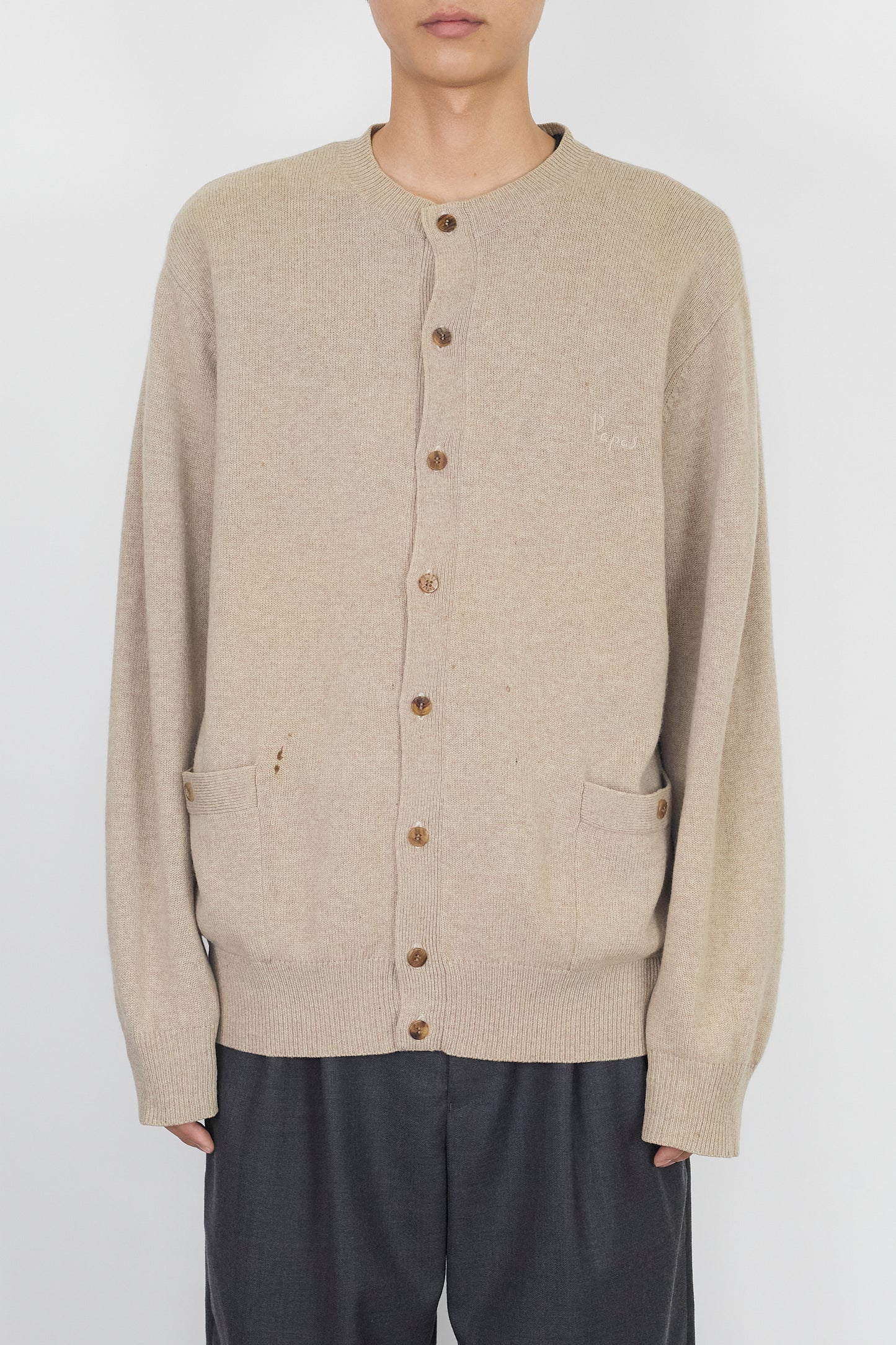 PAPAS DESIGNED BEIGE CASHMERE KNIT