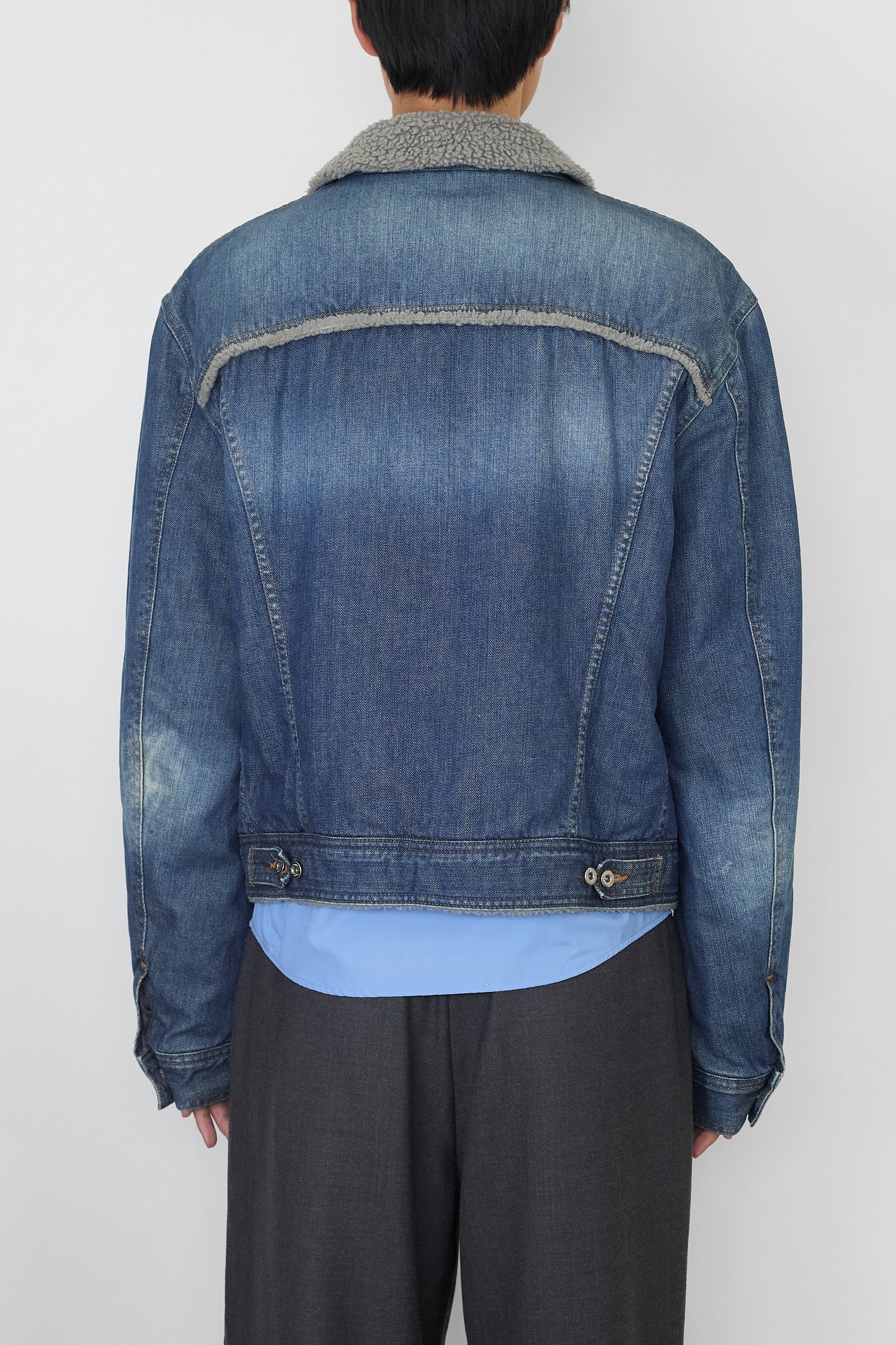 DOLCE&GABBANA DESIGNED BLUE DENIM JACKET MADE IN ITALY