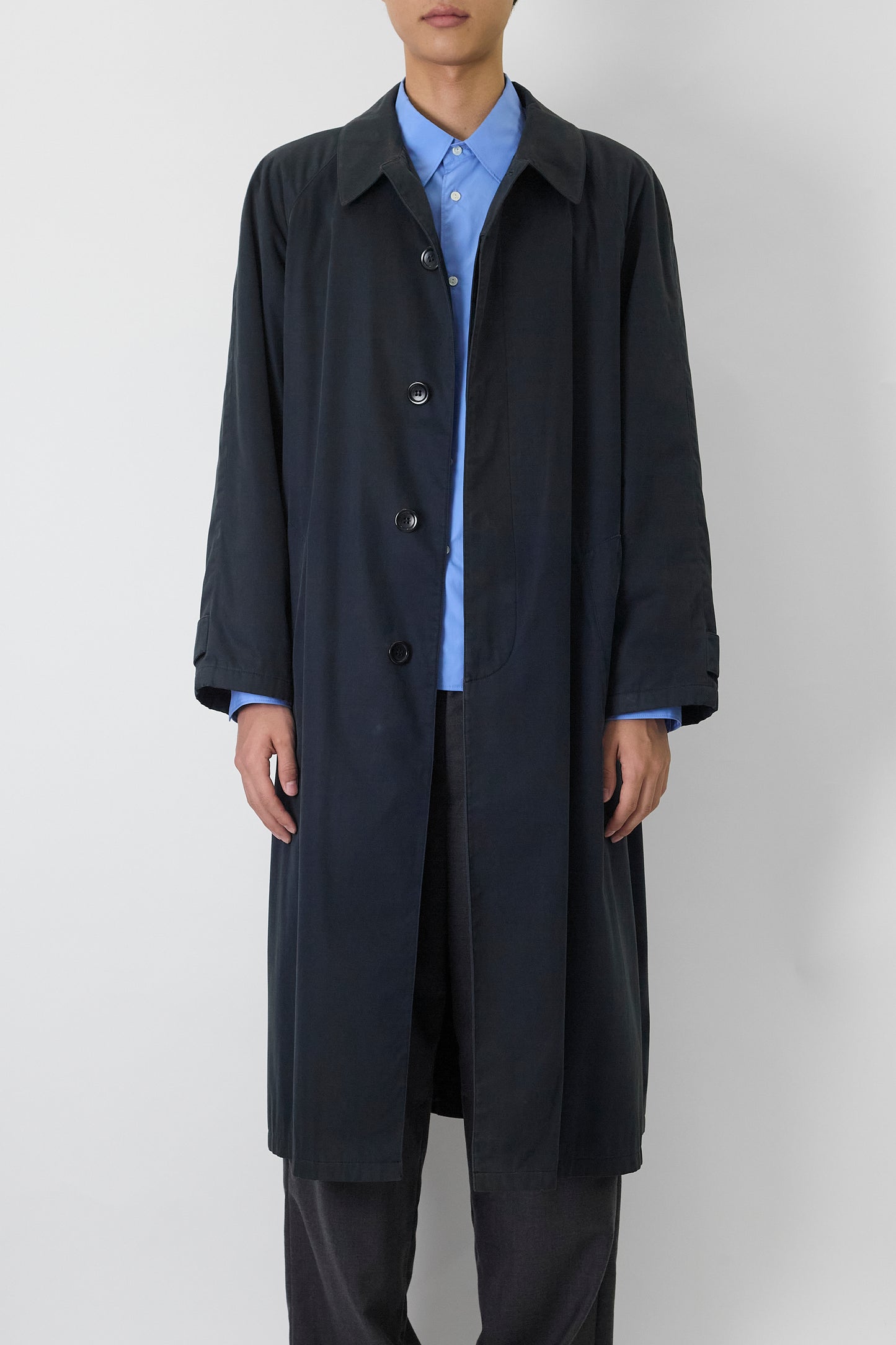 GIORGIO ARMANI NAVY LONG COAT MADE IN ITALY