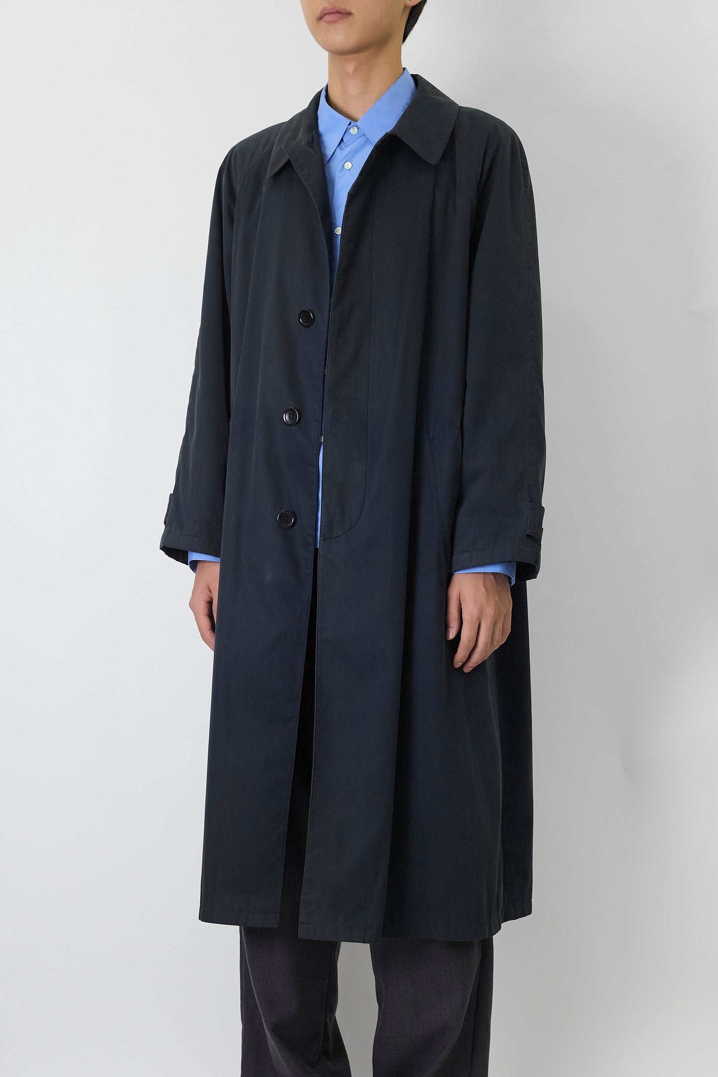 GIORGIO ARMANI NAVY LONG COAT MADE IN ITALY
