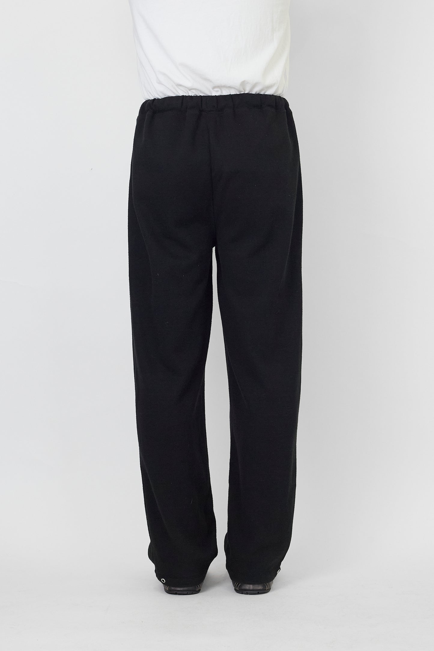 VINTAGE BLACK KNIT WIDE PANTS MADE IN FRANCE