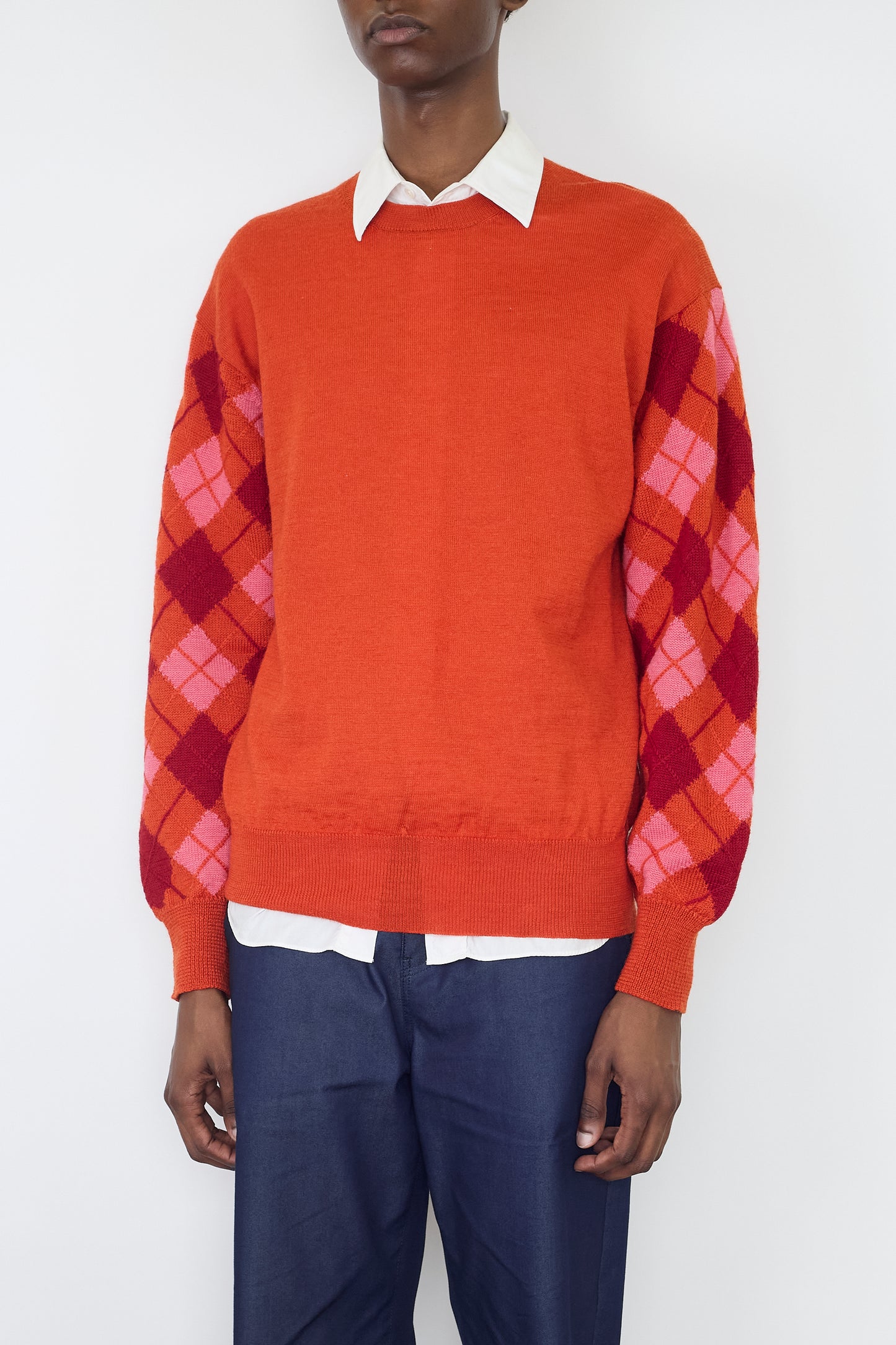 COMME DES GARCONS HOMME ORANGE WOOL KNIT