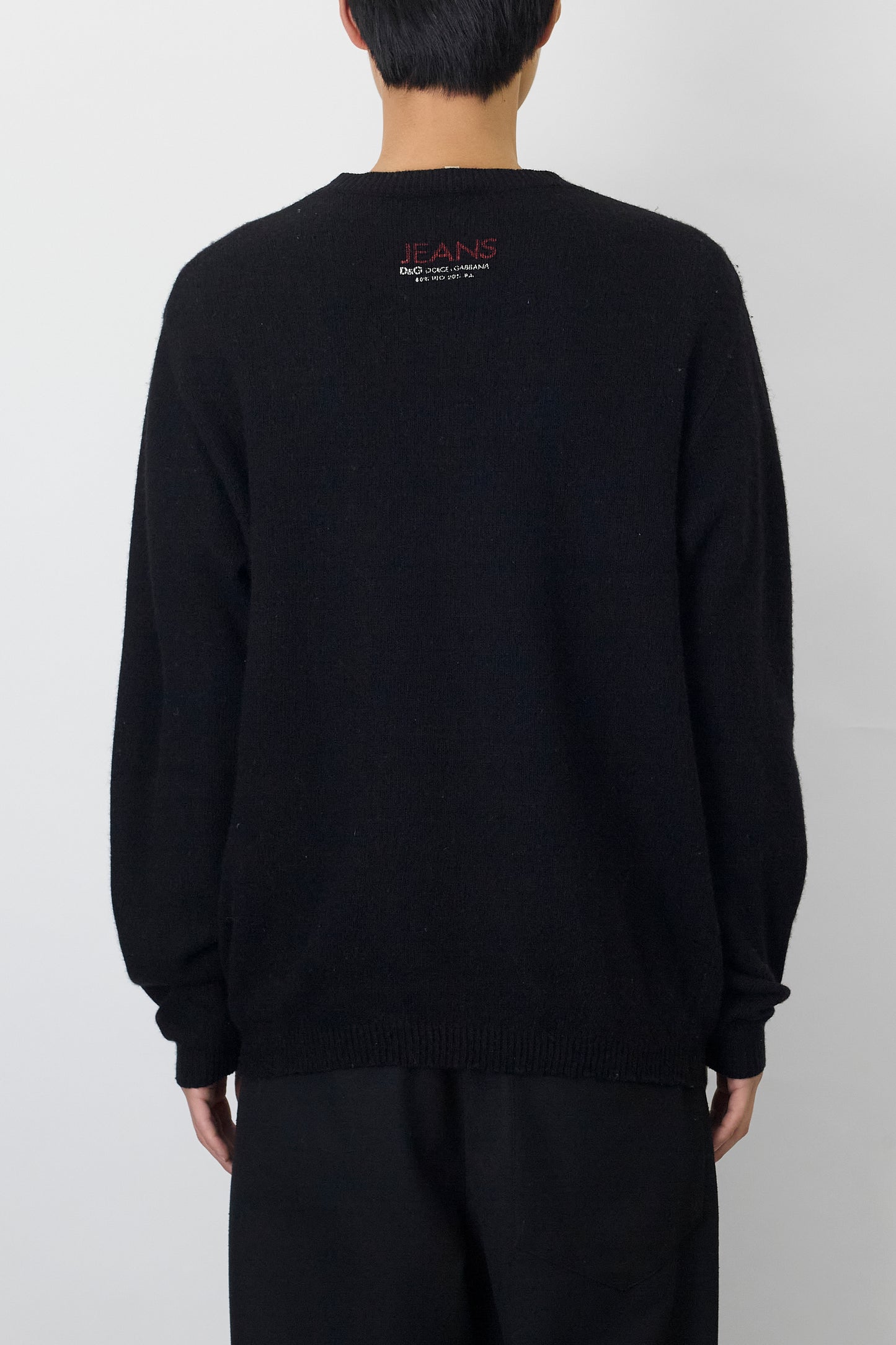 DOLCE&GABBANA BLACK WOOL KNIT MADE IN ITALY